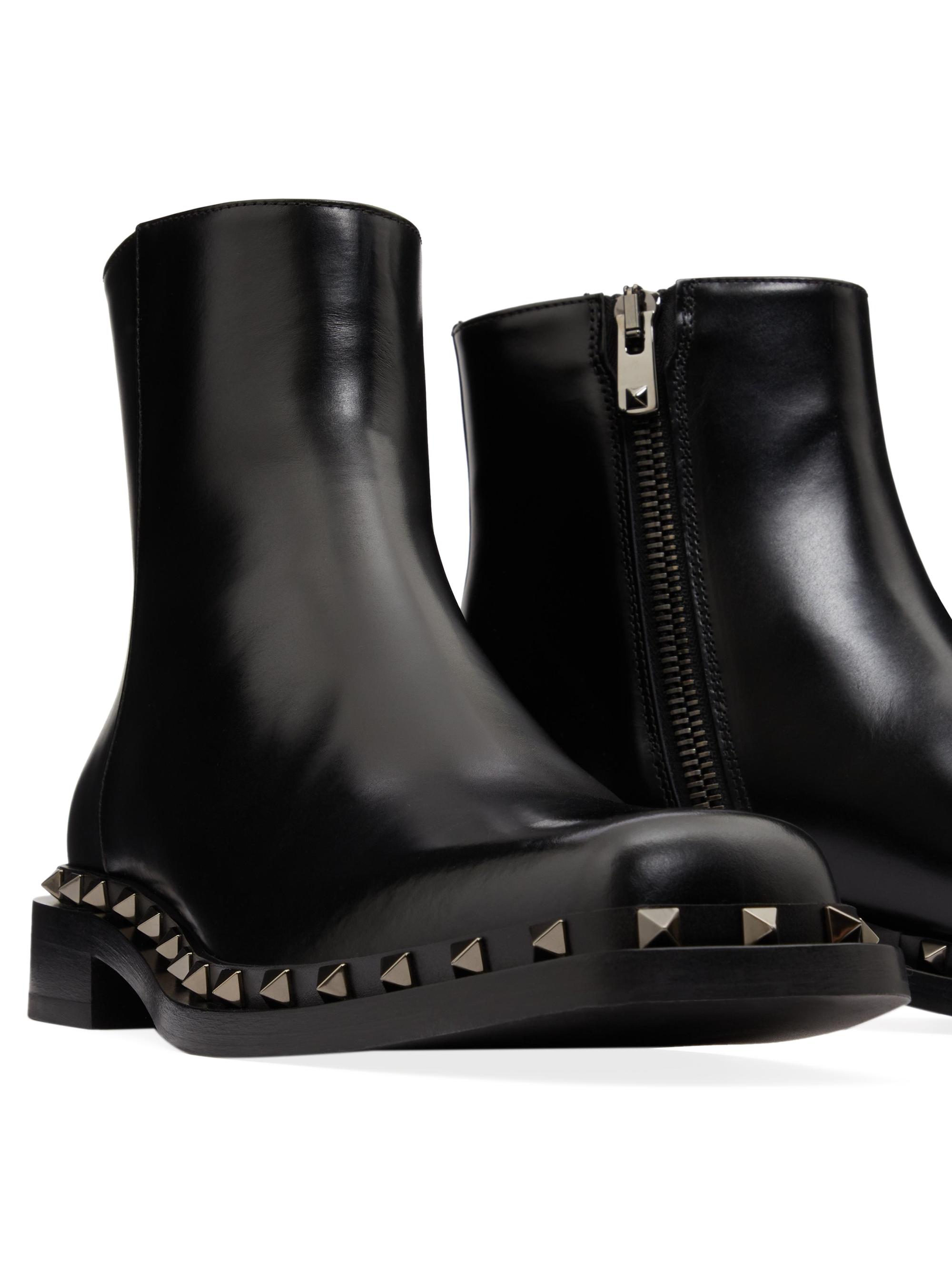 Valentino Garavani M-Way Rockstud Ankle Boots In Calfskin 