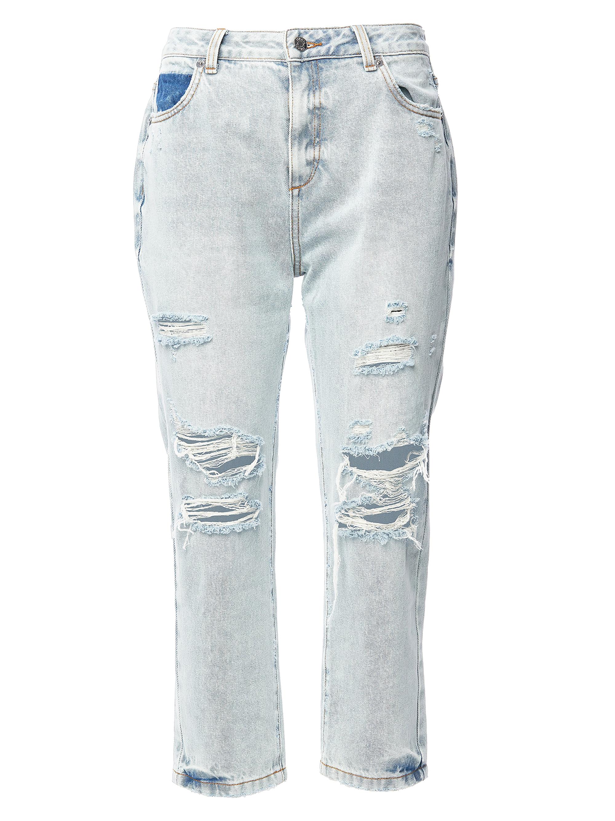 Ser.o.ya Women's Omar Drop Boyfriend Jeans - Skylight