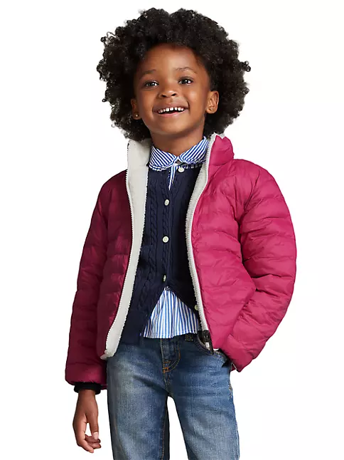 Baby Reversible Nylon Jacket in Pink - Polo Ralph Lauren Kids
