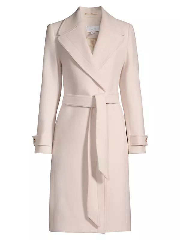 Shop Reiss Tor Wool-Blend Belted Coat