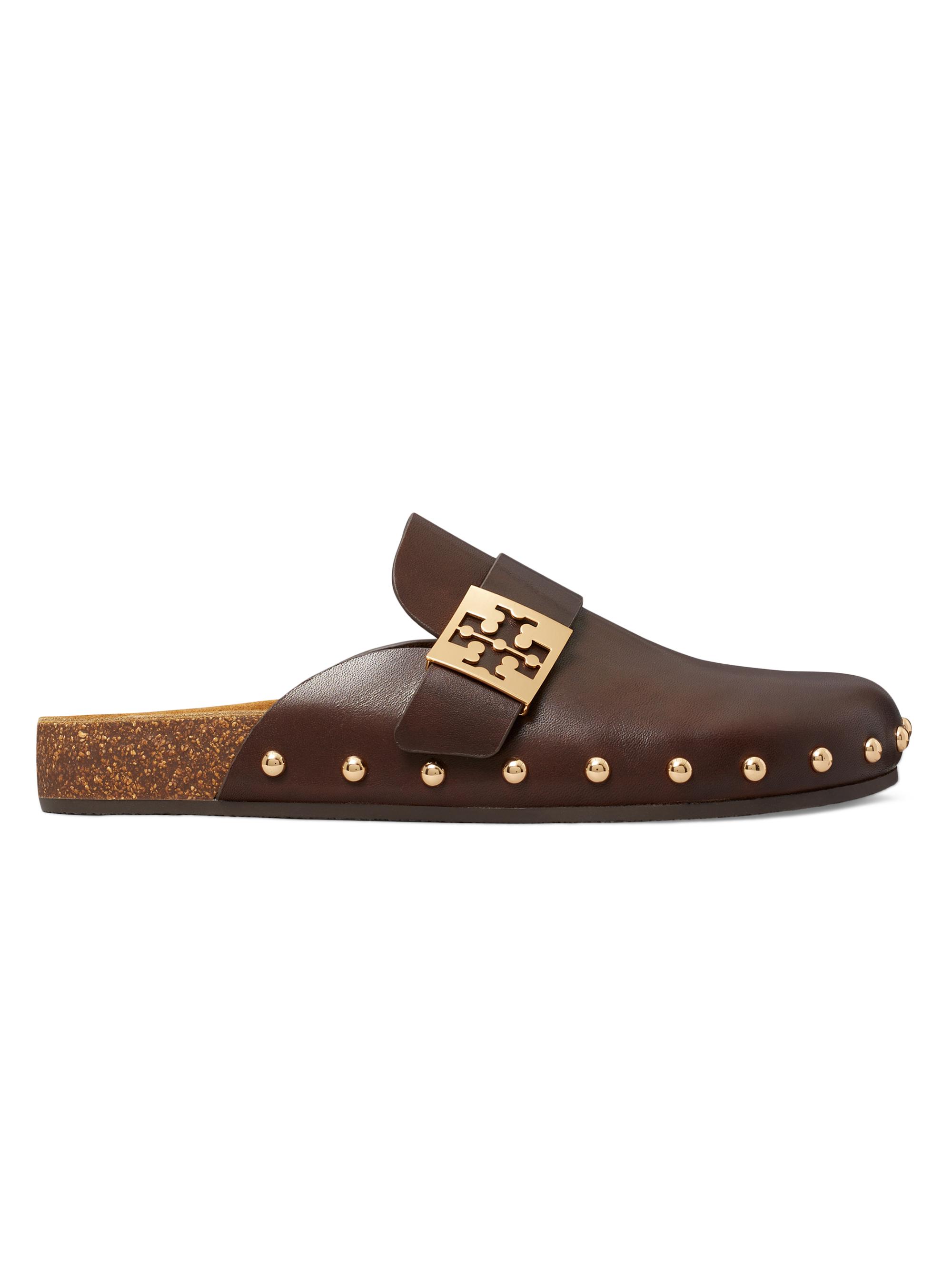 Tory Burch Women's Mellow Suede Buckle Clogs - Deep Mocha