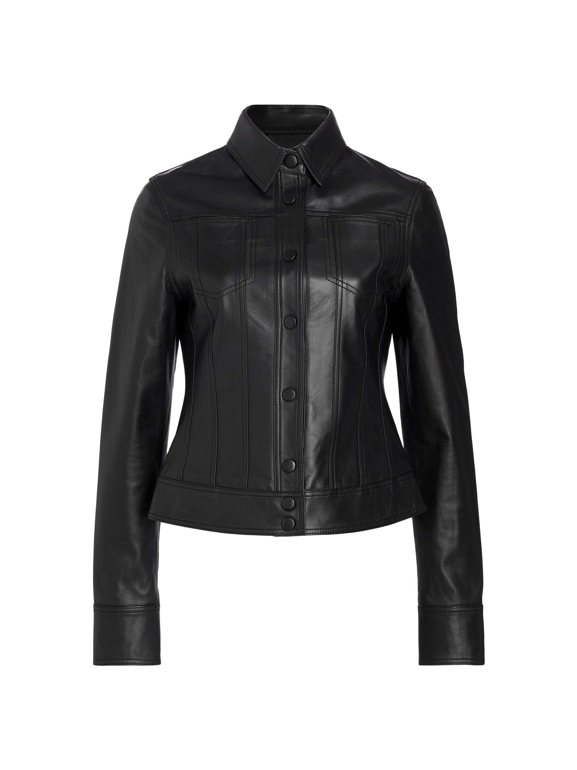 Proenza Schouler White Label Women's Lightweight Leather Jacket - Black