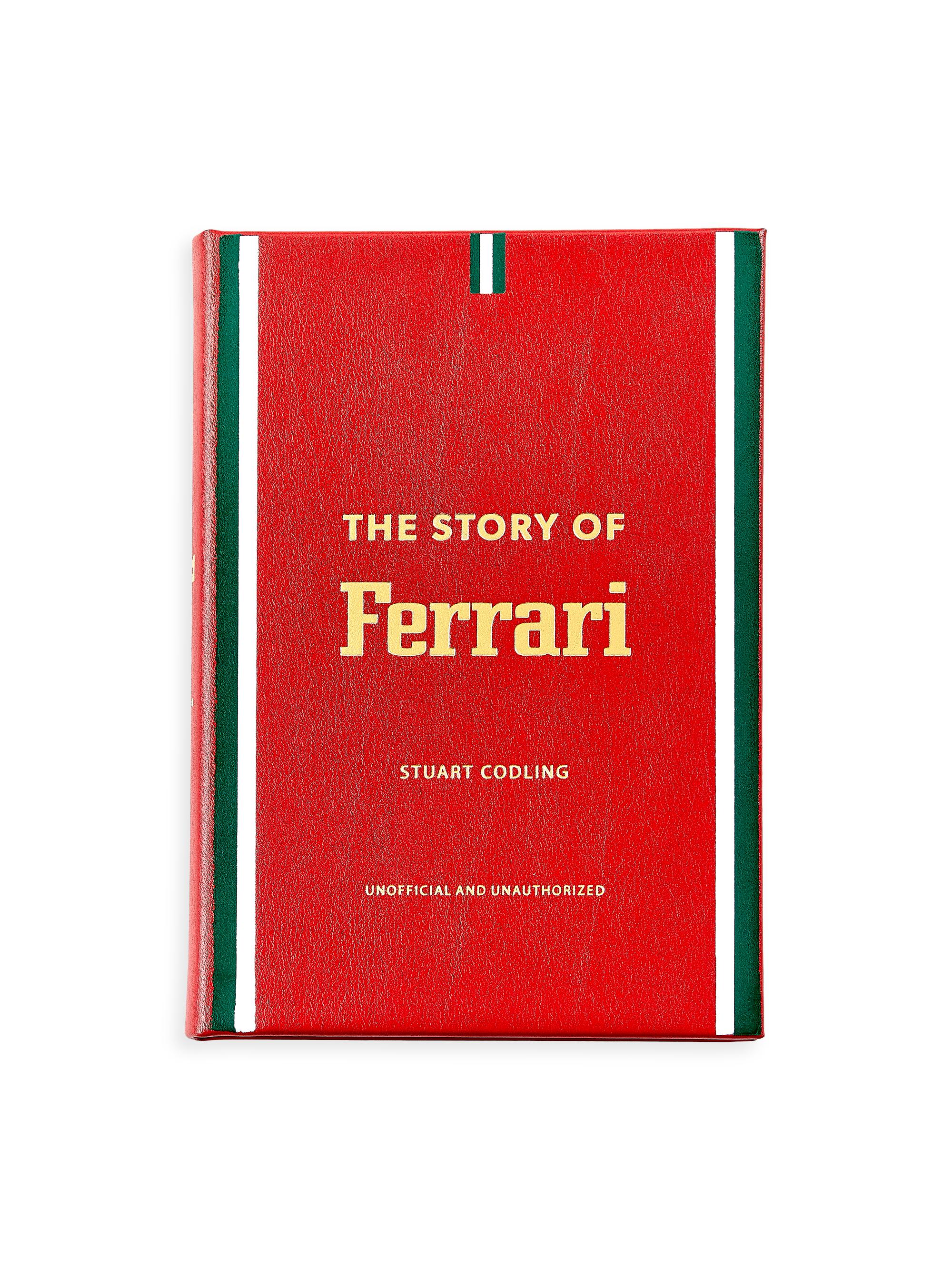 Graphic Image ''The Story Of Ferrari''Leather-Bound Book - Red