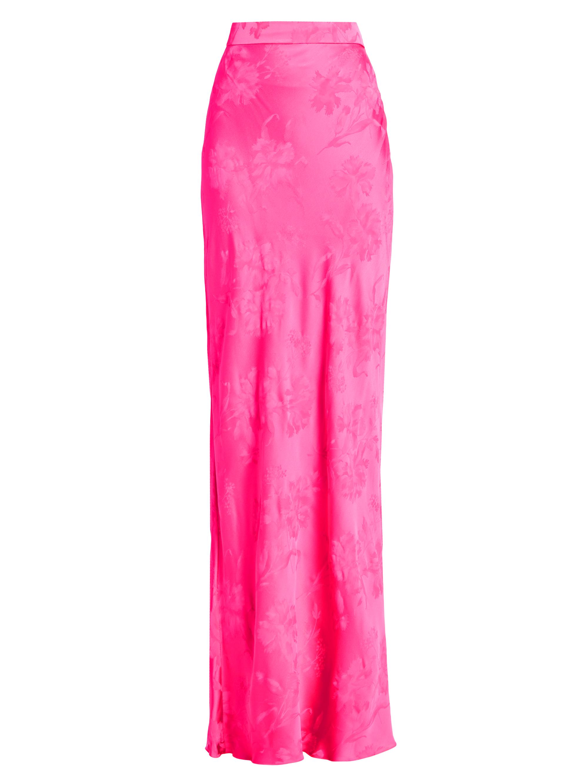 Alejandra Alonso Rojas Women's Silk Jacquard Maxi Skirt - Fuchsia