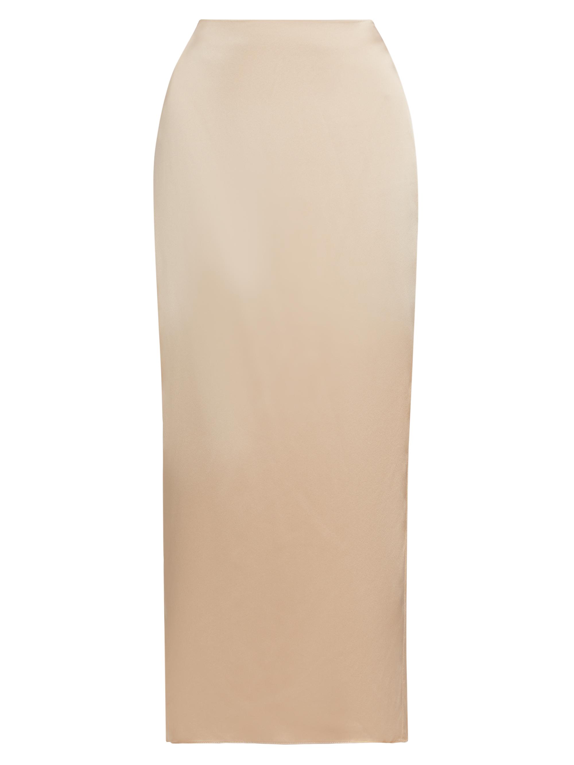 Alejandra Alonso Rojas Women's Bias-Cut Silk Maxi Skirt - Camel