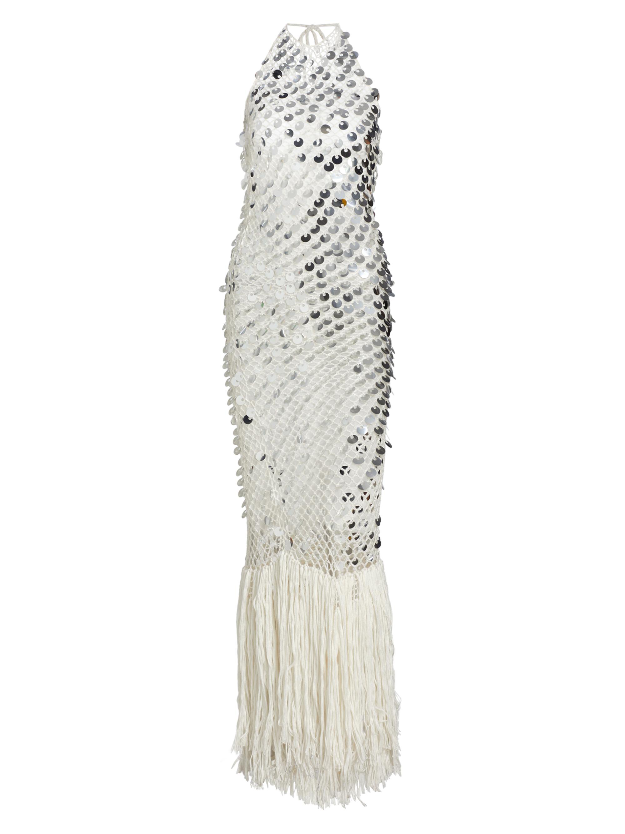 Crocheted Paillettes Gown