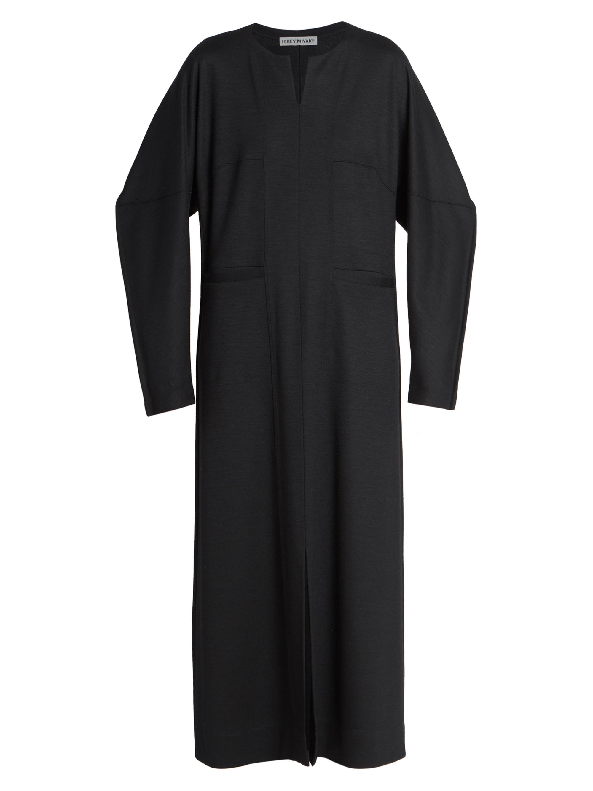 knee length dresses for ladies PLEATS PLEASE Issey Miyake - Pleated Long Sleeved Dress in Black main image 1