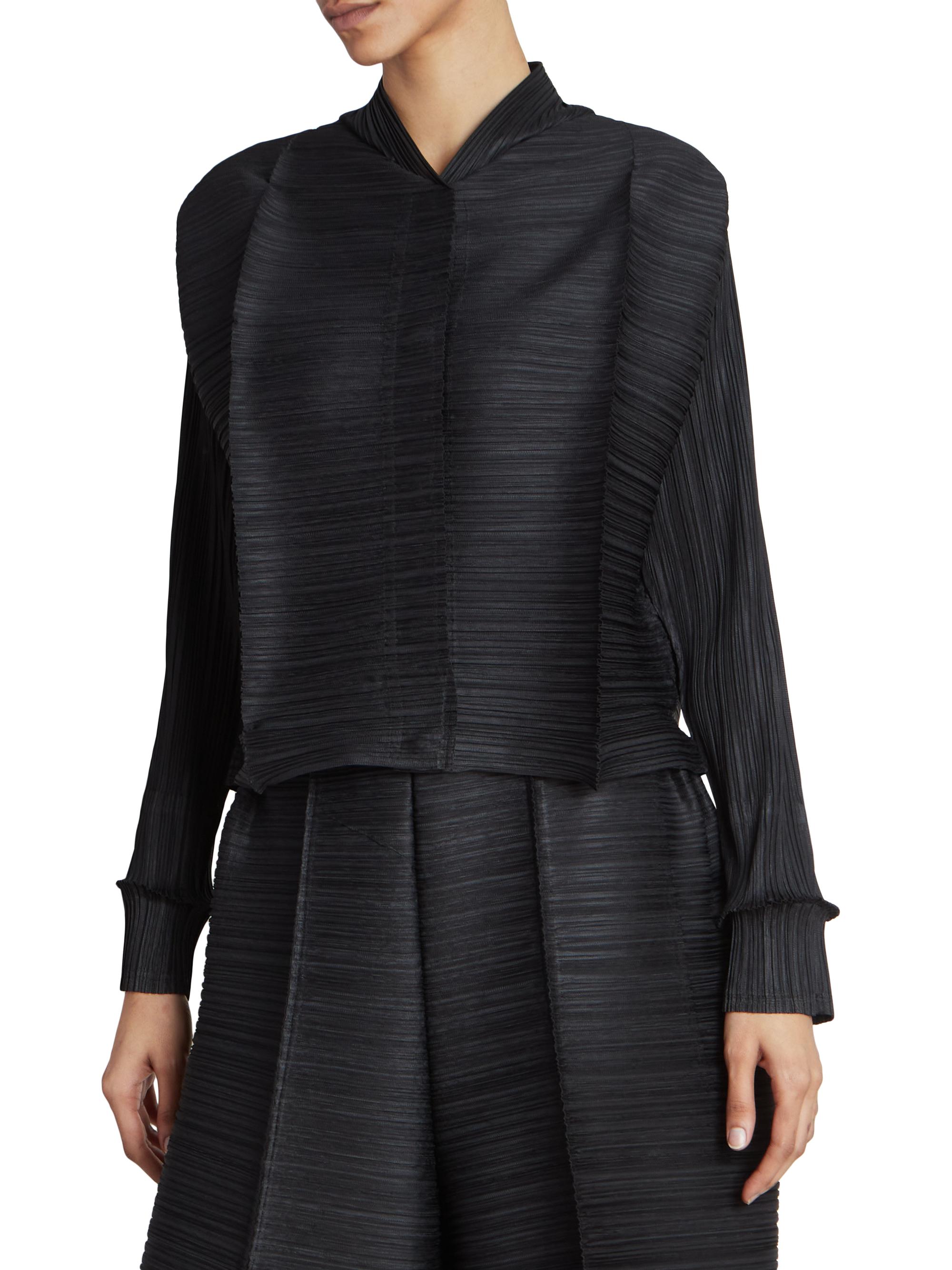Pleats Please Issey Miyake Bounce Button-Front Jacket | Saks Fifth