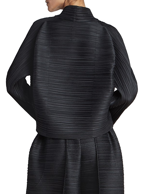Shop Pleats Please Issey Miyake Bounce Button-Front Jacket Shop Pleats Please Issey Miyake Bounce Button-Front Jacket