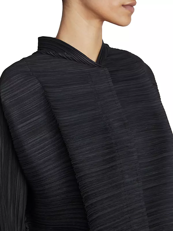 Shop Pleats Please Issey Miyake Bounce Button-Front Jacket Shop Pleats Please Issey Miyake Bounce Button-Front Jacket
