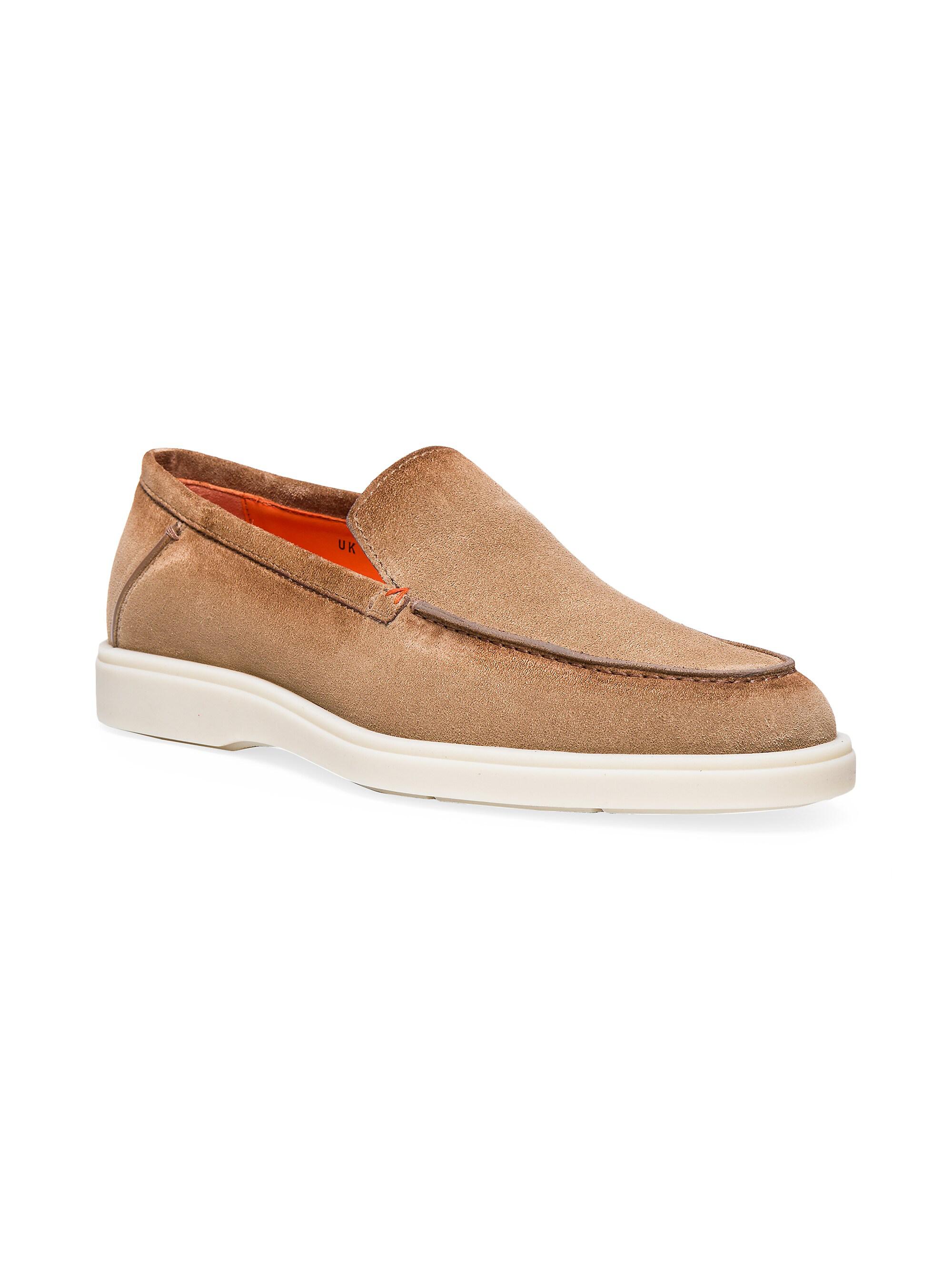 Santoni Slip-On Suede Loafers | Saks Fifth Avenue