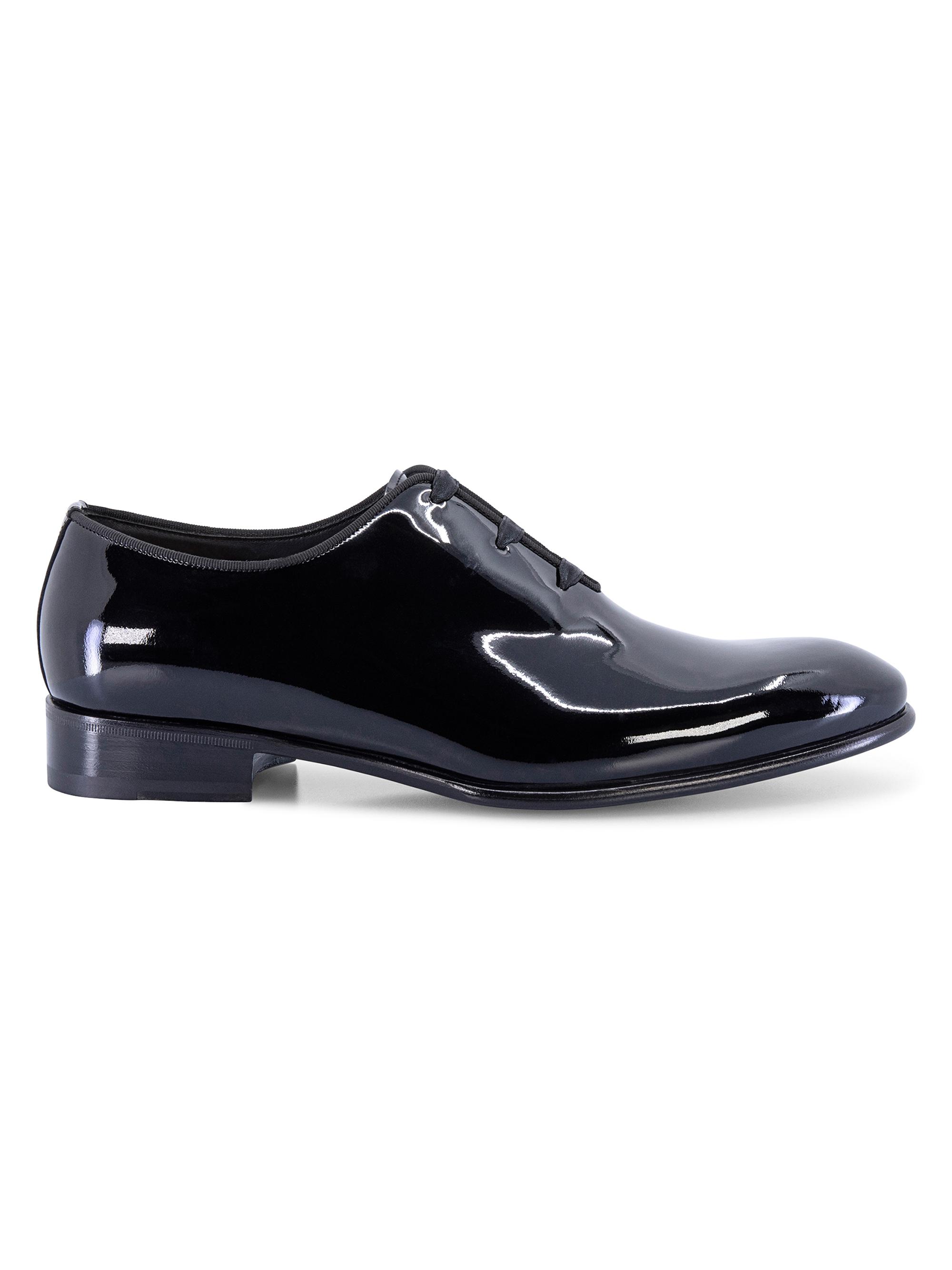 Santoni Leather Cap-Toe Derby Shoes | Saks Fifth Avenue