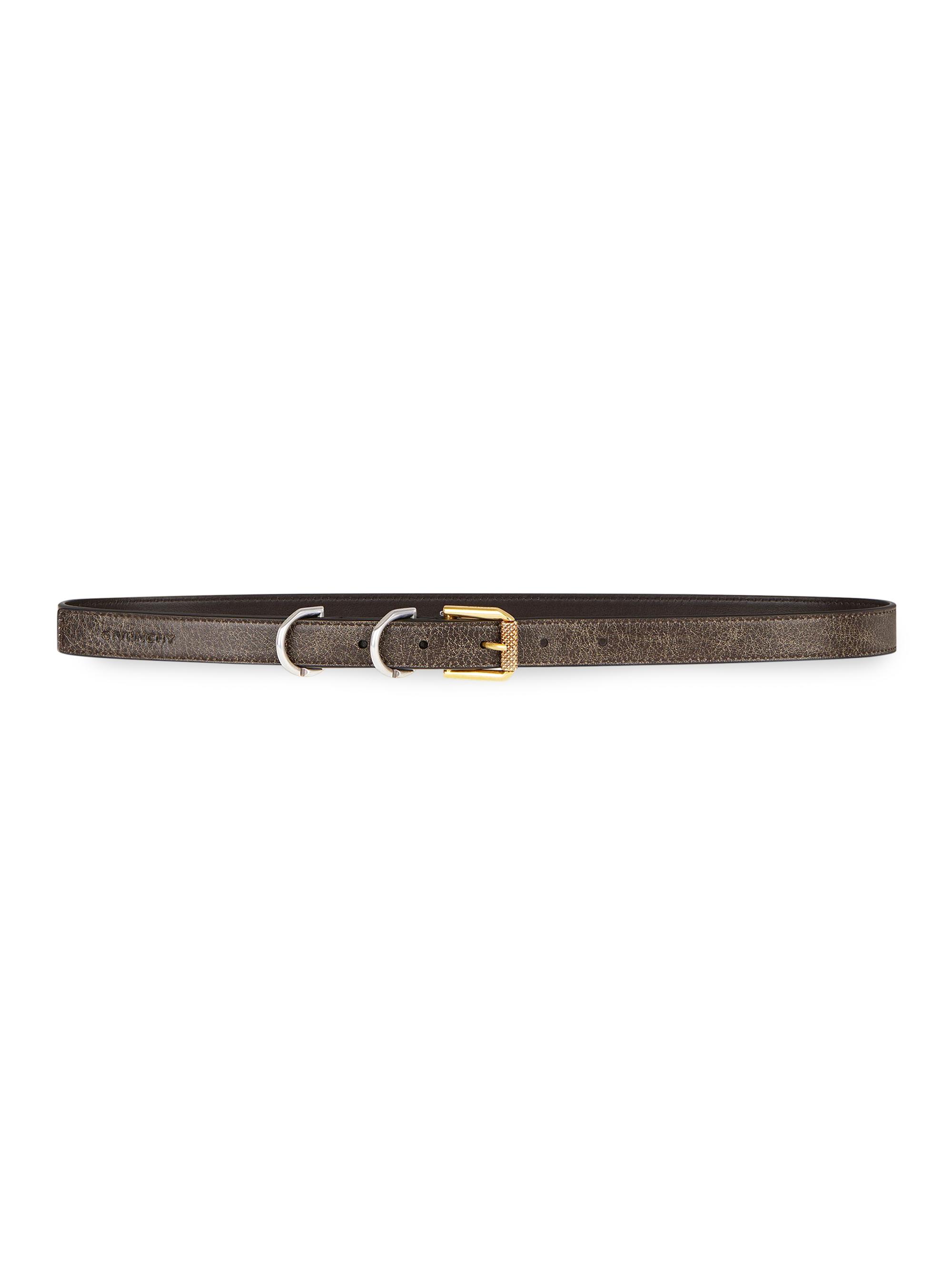 Givenchy Women's Voyou Belt in Aged Leather - Walnut Brown