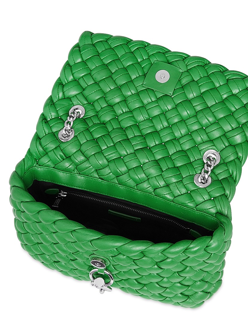 Shop Rebecca Minkoff Edie Woven Leather Shoulder Bag | Saks Shop Rebecca Minkoff Edie Woven Leather Shoulder Bag | Saks