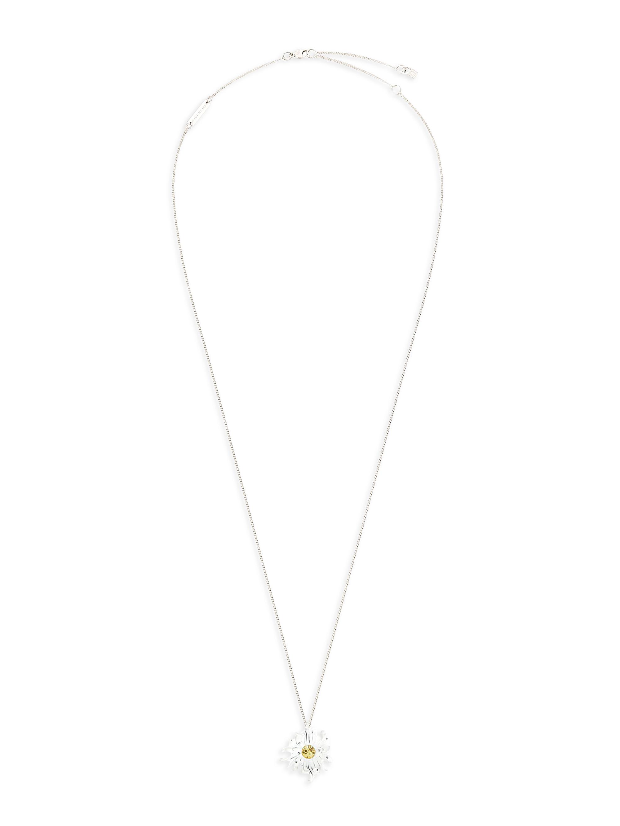 Givenchy Women's Daisy Necklace In Metal And Enamel With Crystals - White