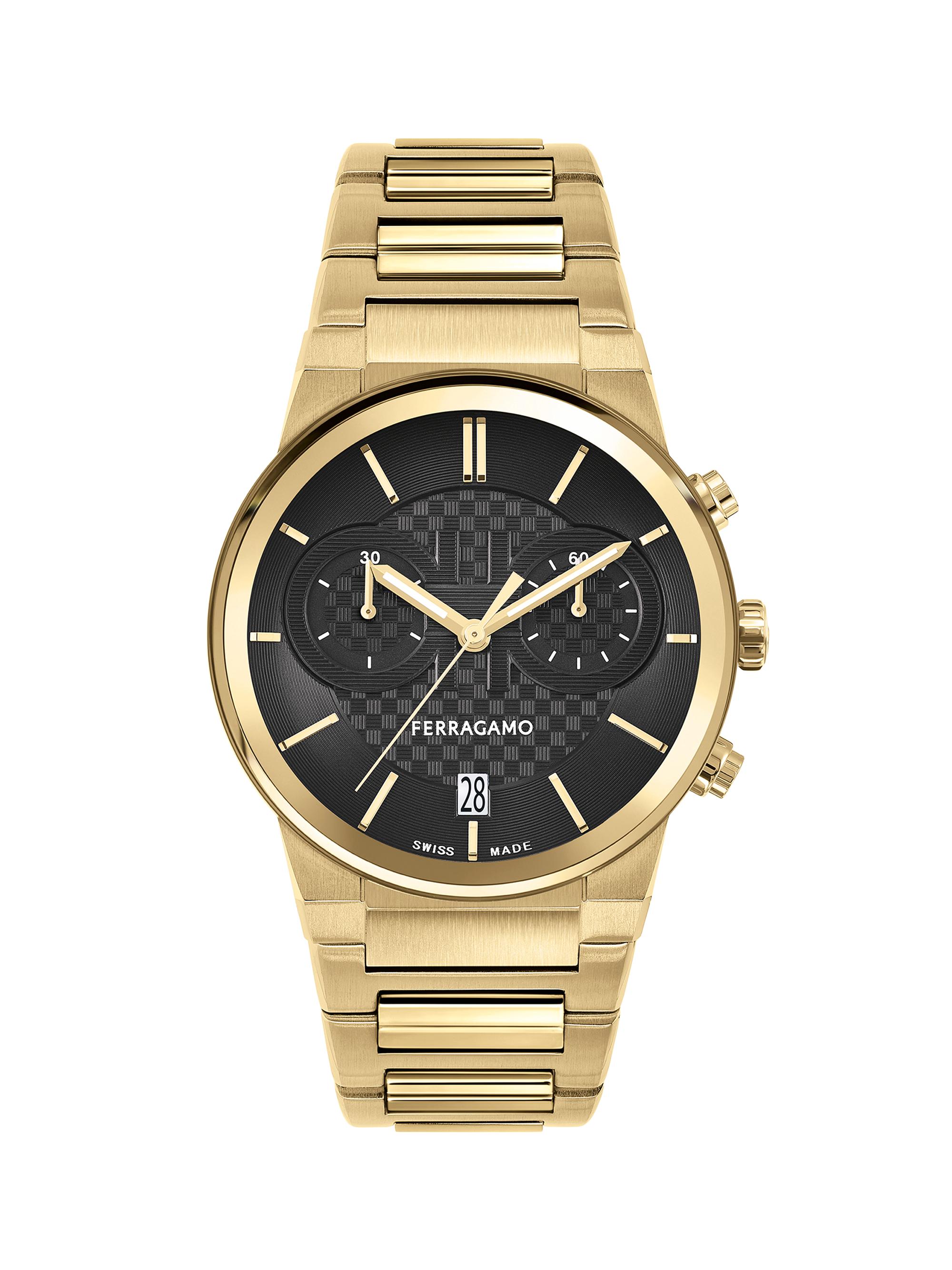 FERRAGAMO Men's  Sapphire Chrono Stainless Steel & IP Yellow Gold Bracelet Watch/41MM - Yellow Gold