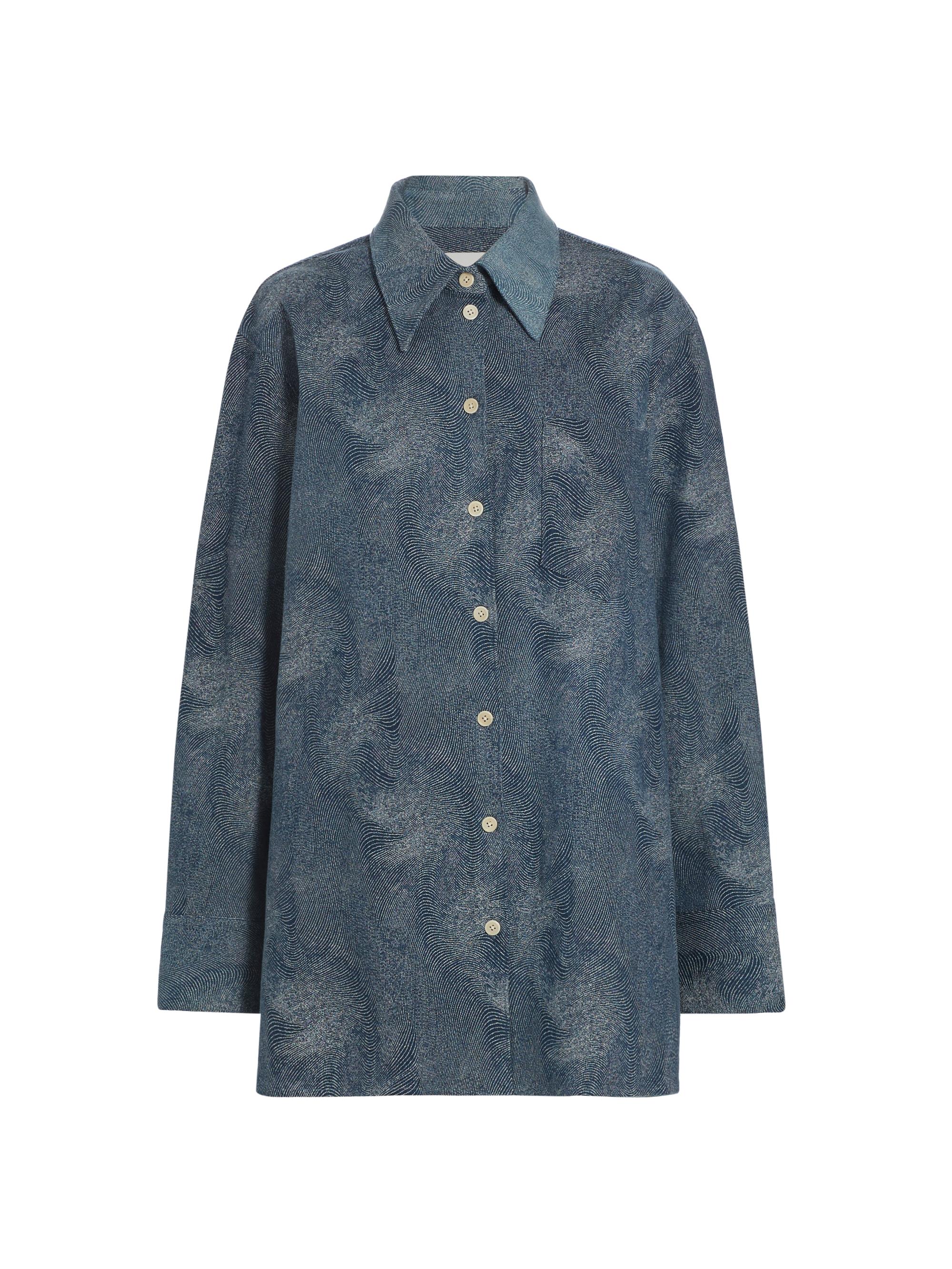 Dries Van Noten Chaddy Denim Scarf Blouse | Saks Fifth Avenue