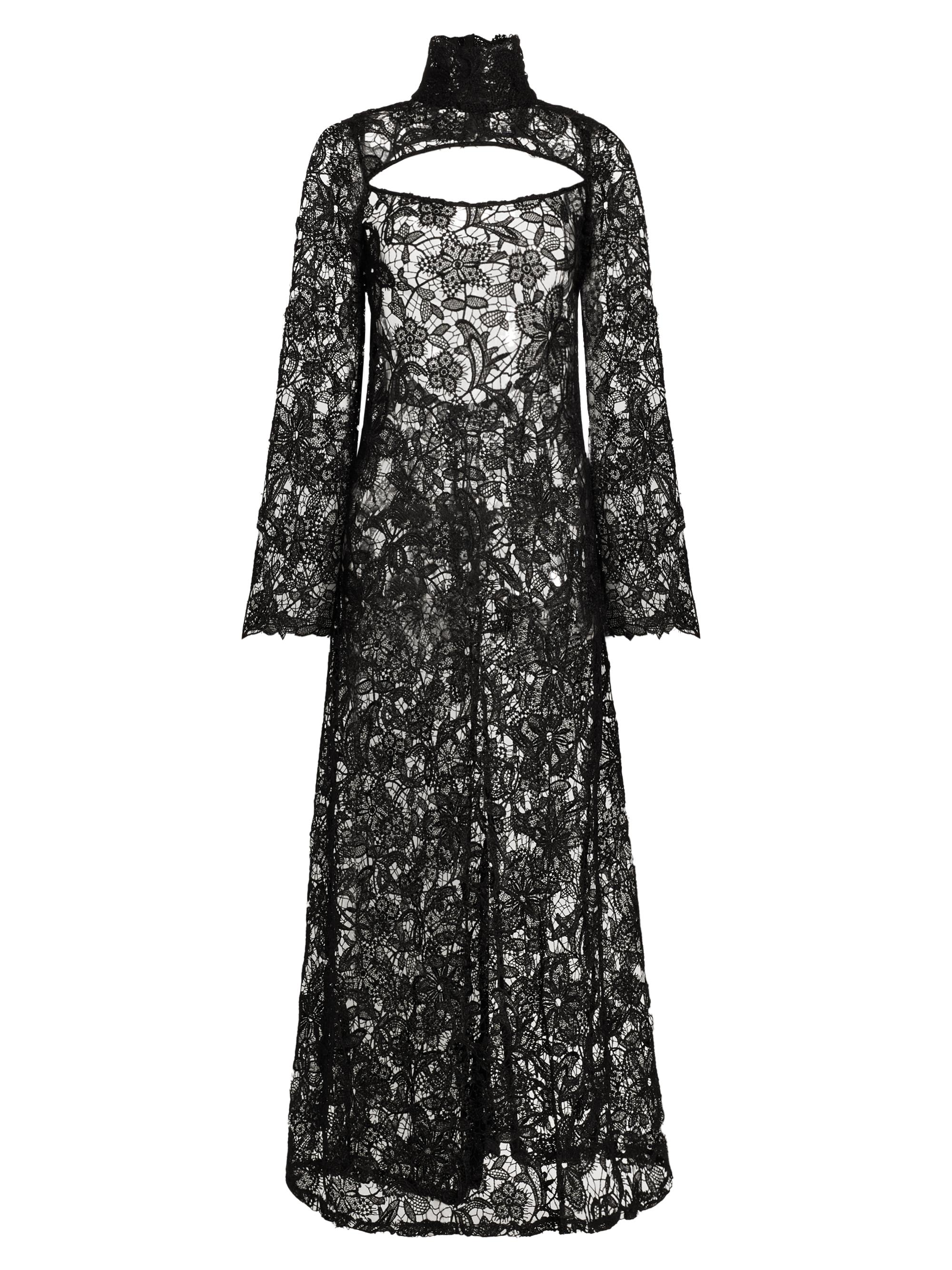 House of Aama Women's Prelude: Aama Tales Sheer Lace Maxi Dress - Black