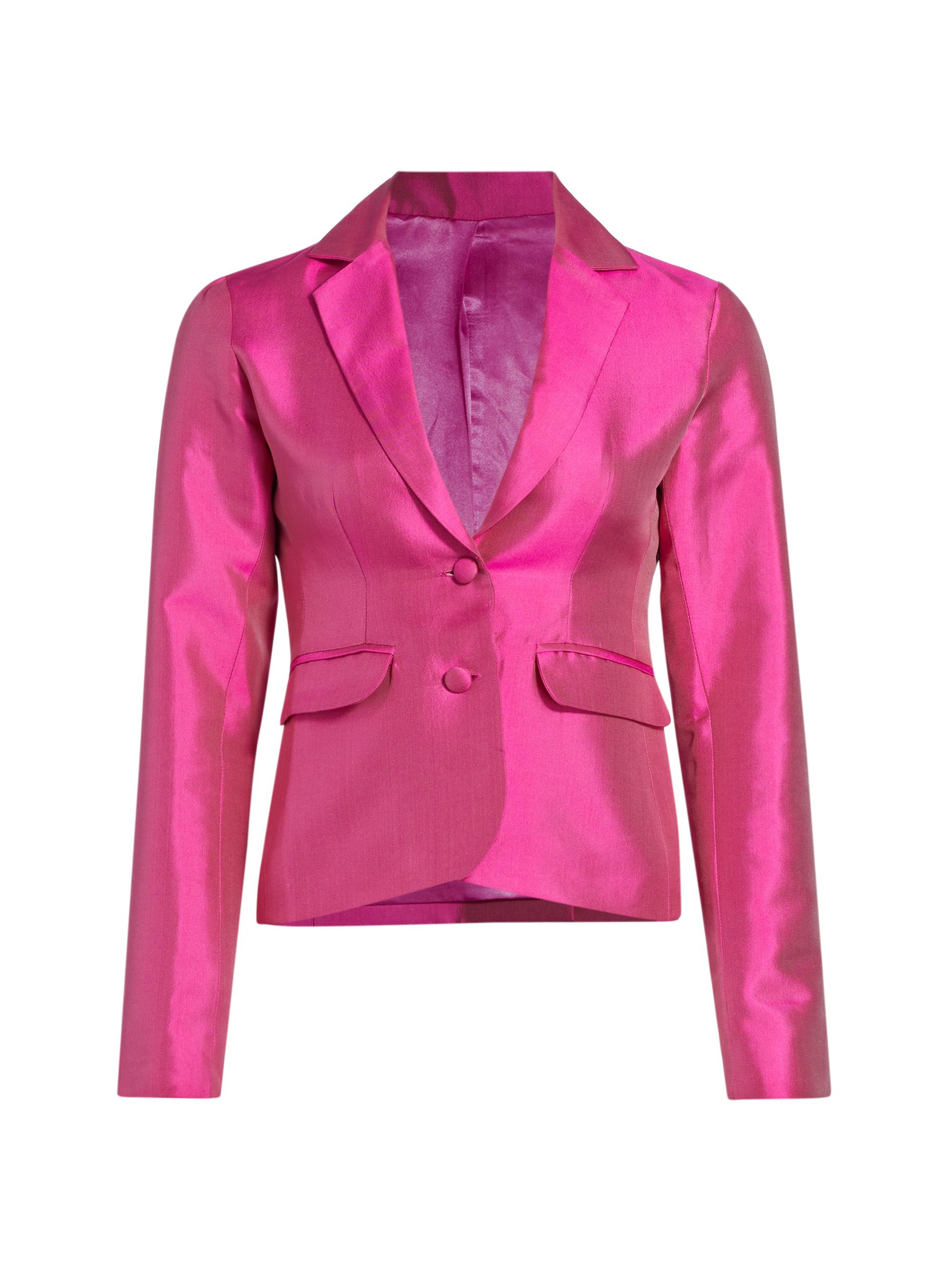 House of Aama Women's Prelude: Aama Tales Berry Silk Jacket - Raspberry