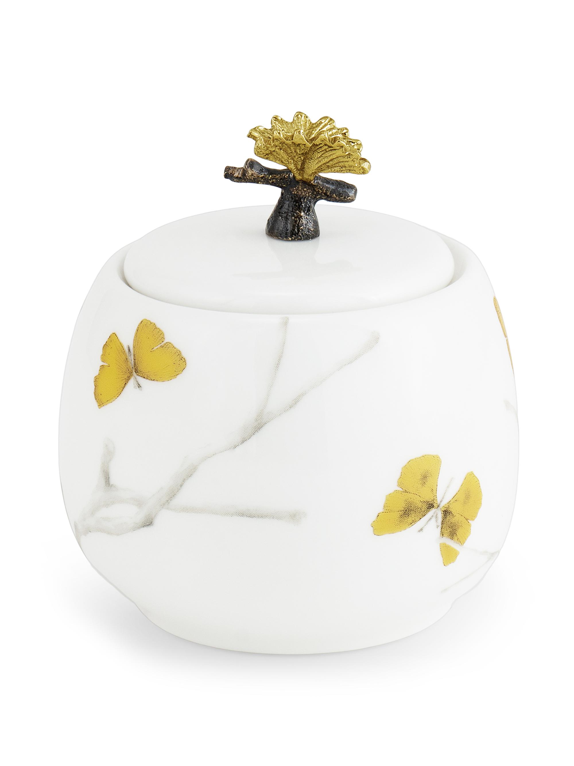 Michael Aram Butterfly Ginkgo Porcelain Sugar Pot