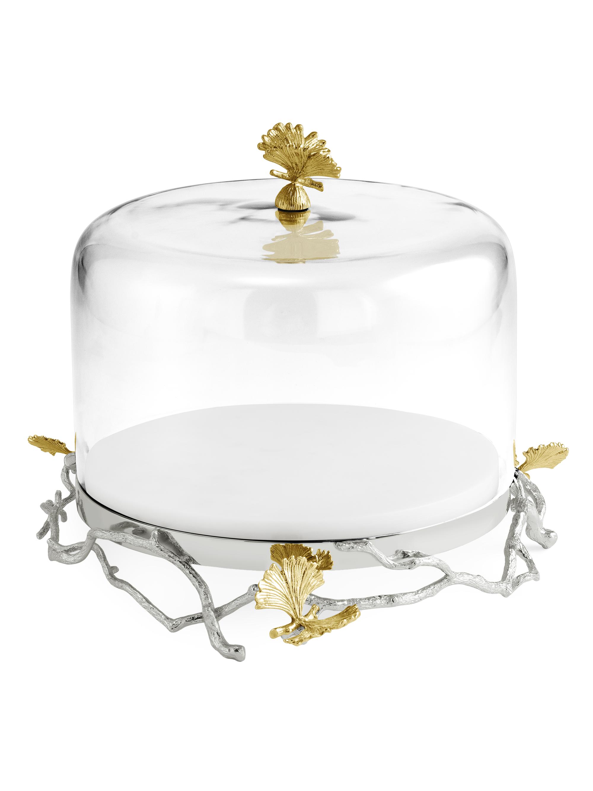 Michael Aram Butterfly Ginkgo Luxe Cakestand & Dome Set
