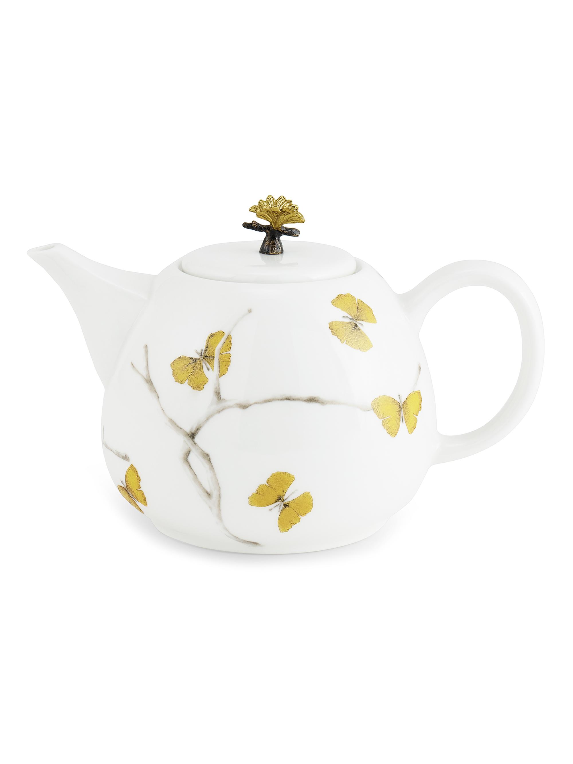 Michael Aram Butterfly Ginkgo Porcelain Teapot