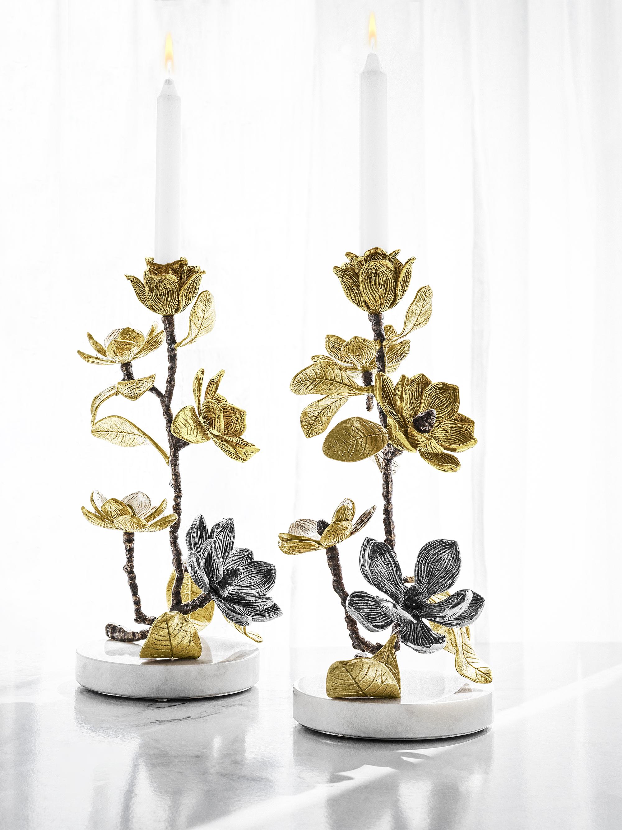Michael Aram Vintage Bloom 2-Piece Candleholder Set | Saks Fifth
