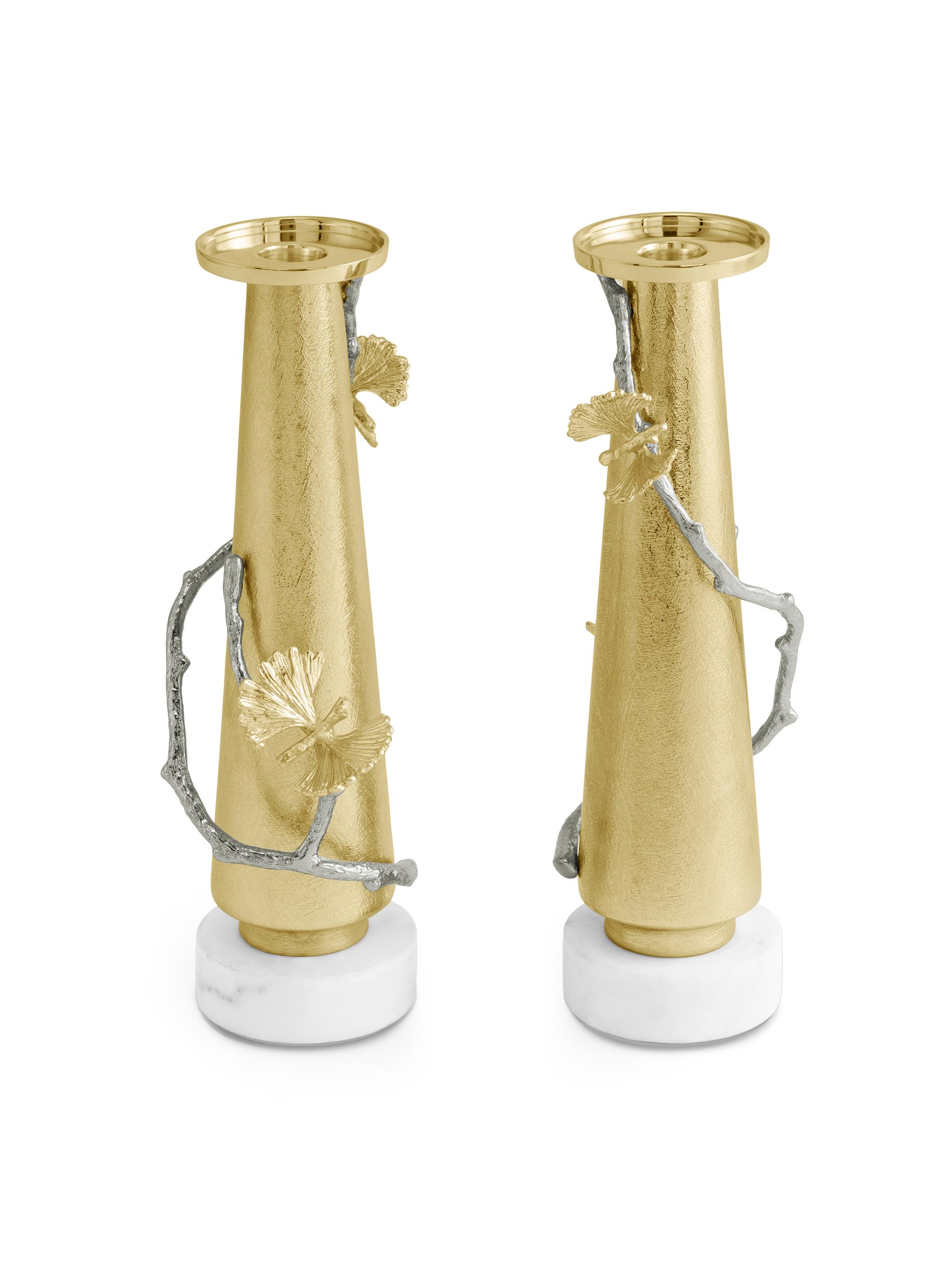 Michael Aram Butterfly Ginkgo Luxe 2-Piece Candleholder Set
