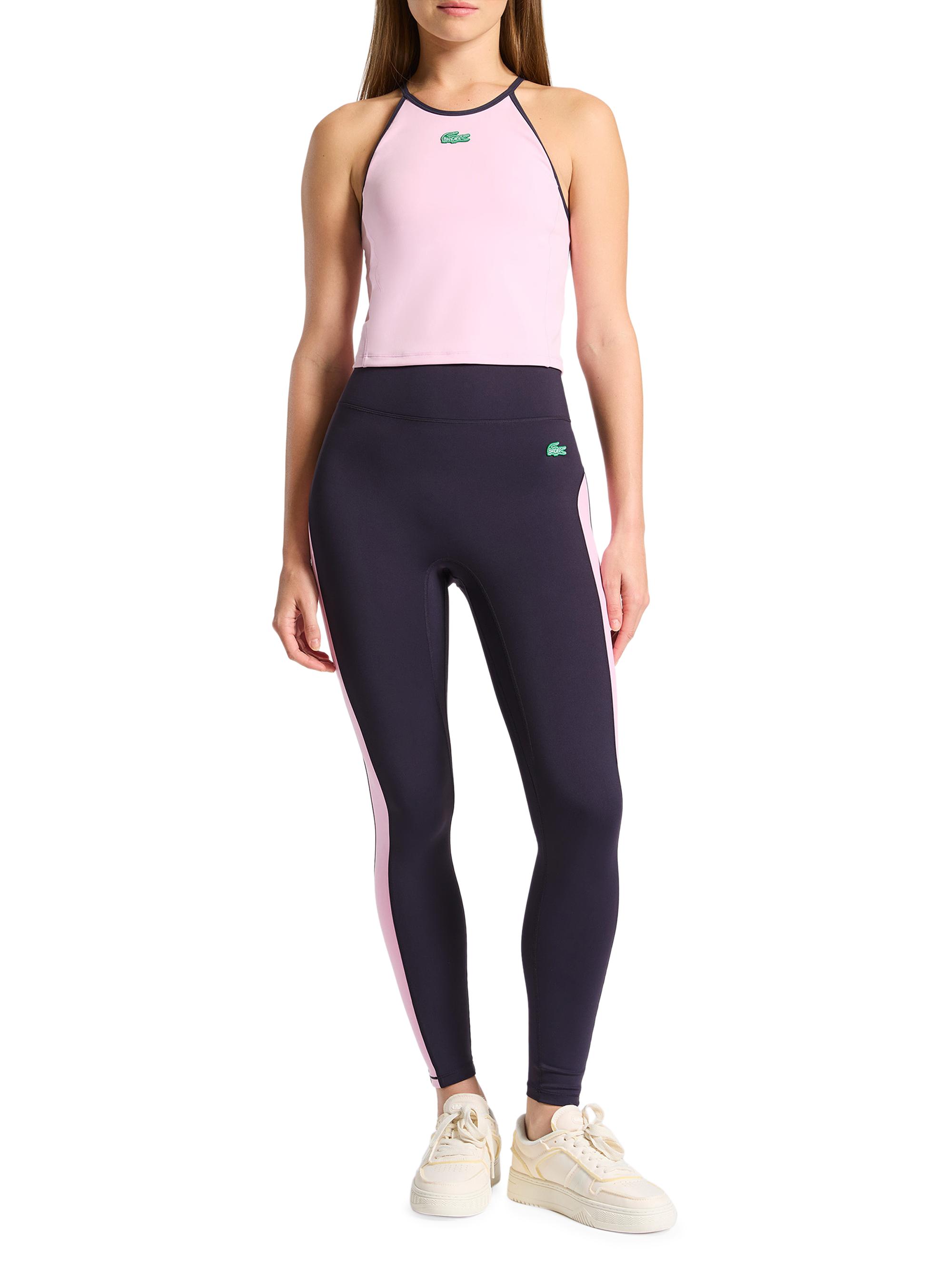Lacoste X Bandier Women's Pull-On Leggings - Navy Pink