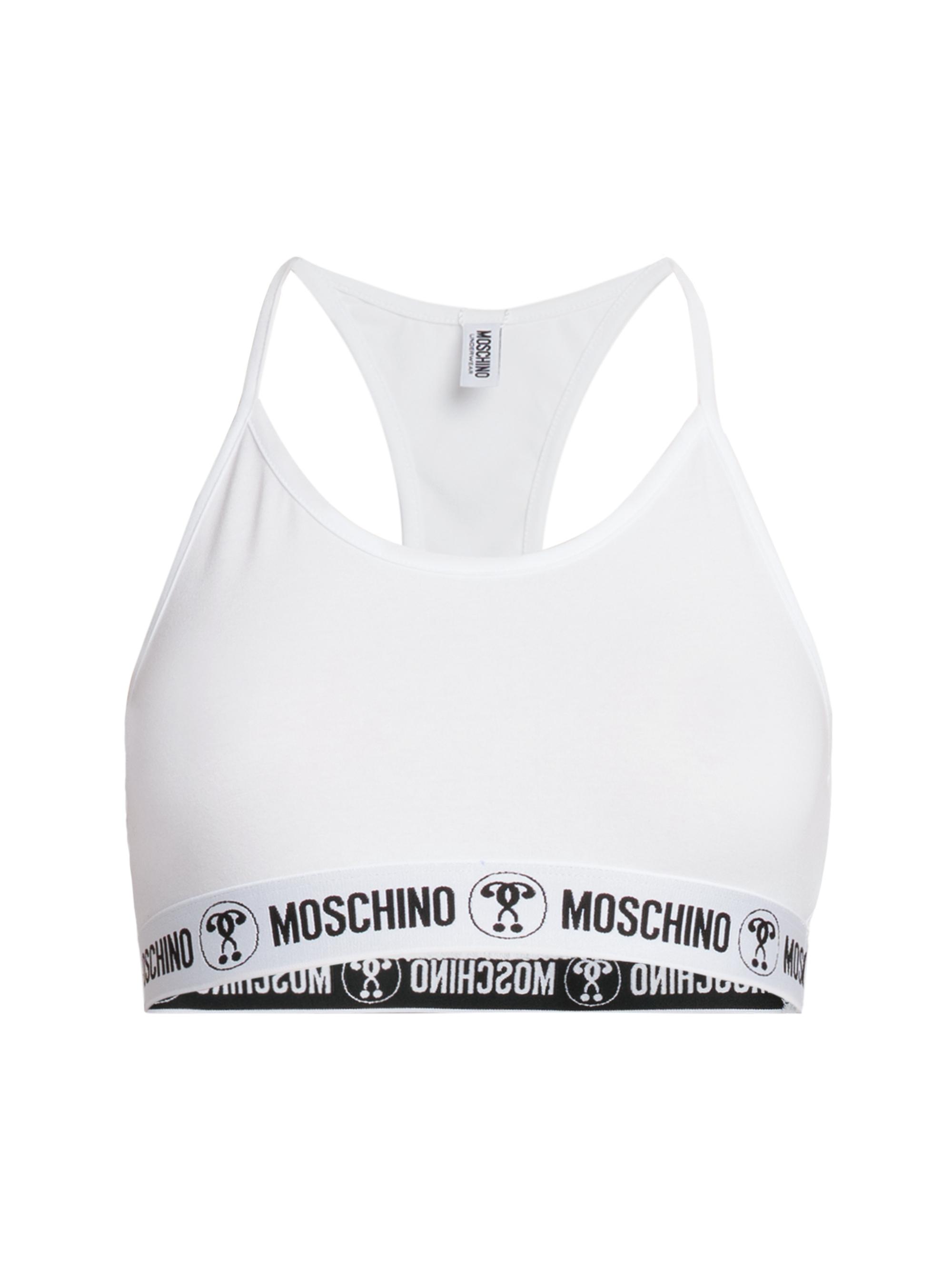 Moschino Stretch-Cotton Racerback Crop Top | Saks Fifth Avenue