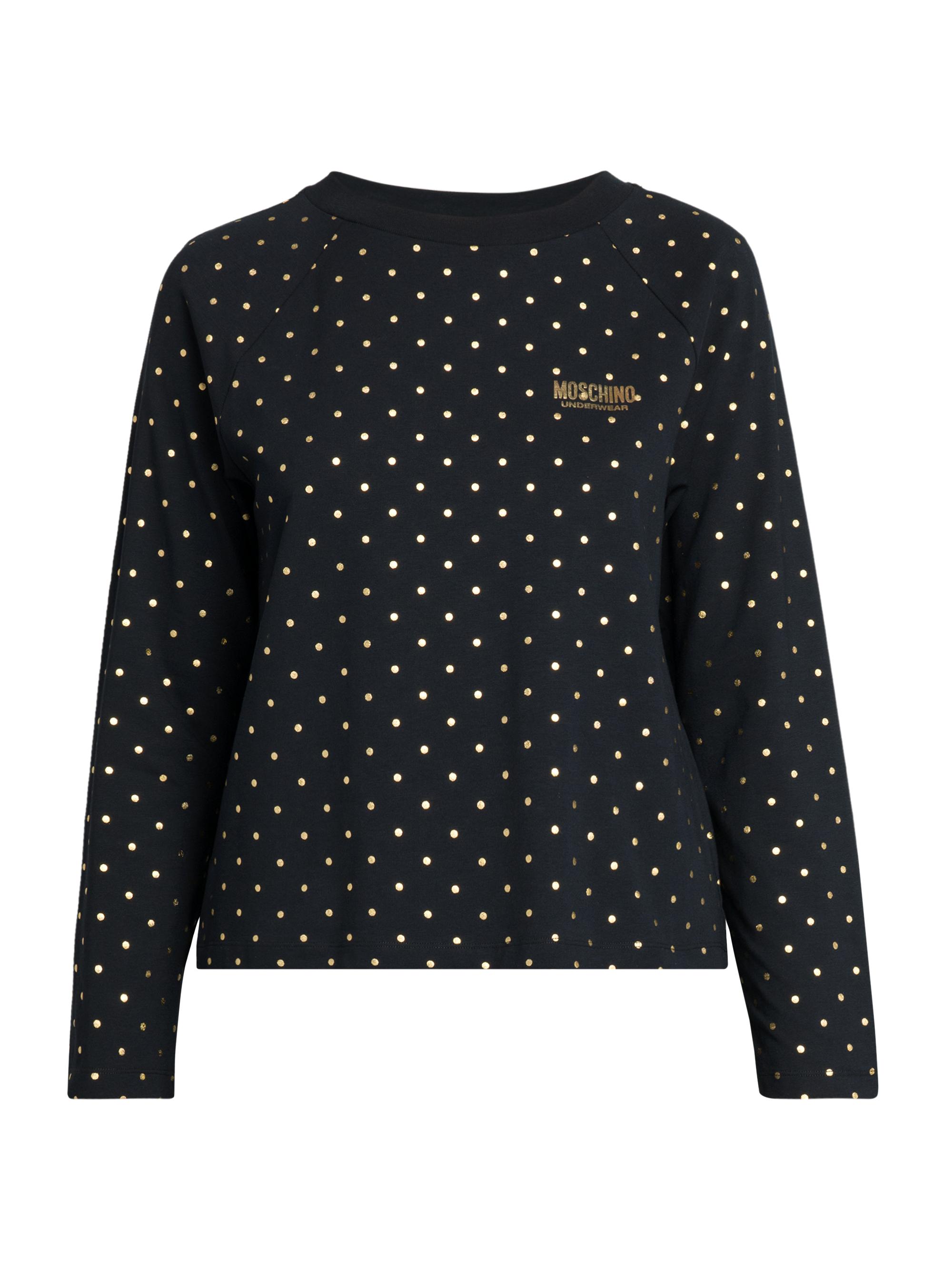 Moschino Women's Fantasy Stretch-Cotton Pajama Top - Fantasy Print Black