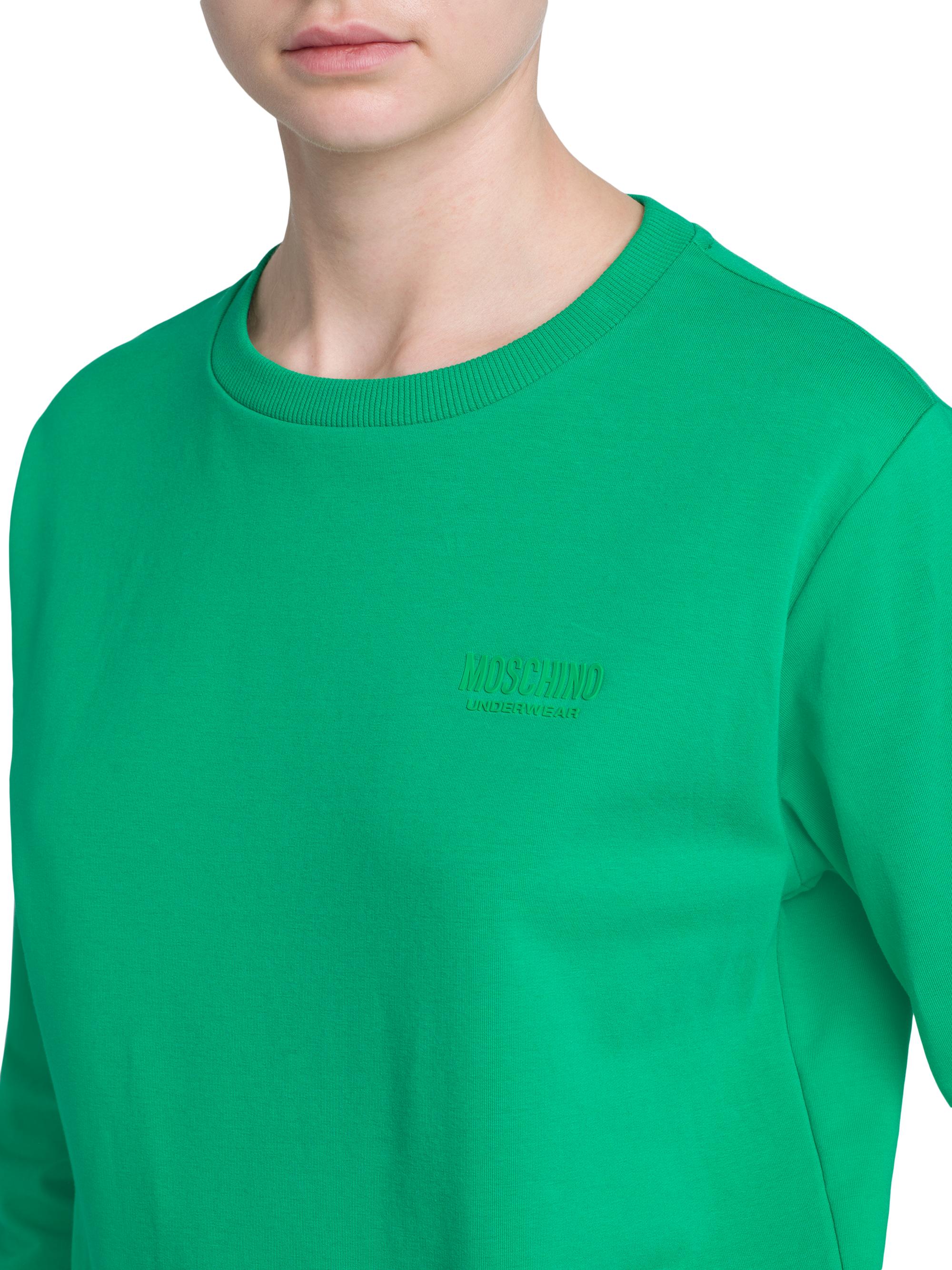 Moschino Women's Stretch-Cotton Crewneck Sweatshirt - Green | Thumbnail 6