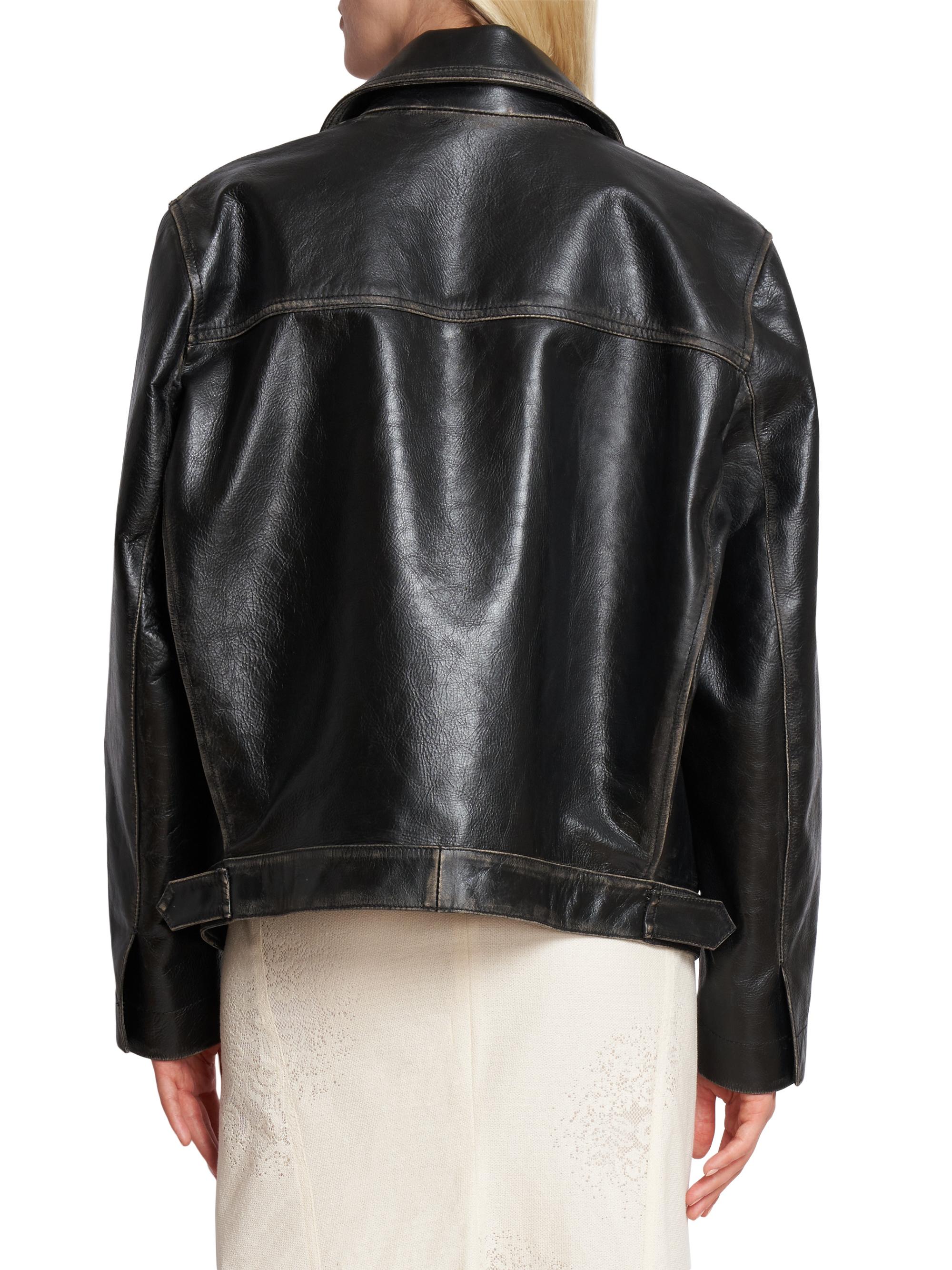 Victoria Beckham Oversized Leather Jacket | Saks Fifth Avenue