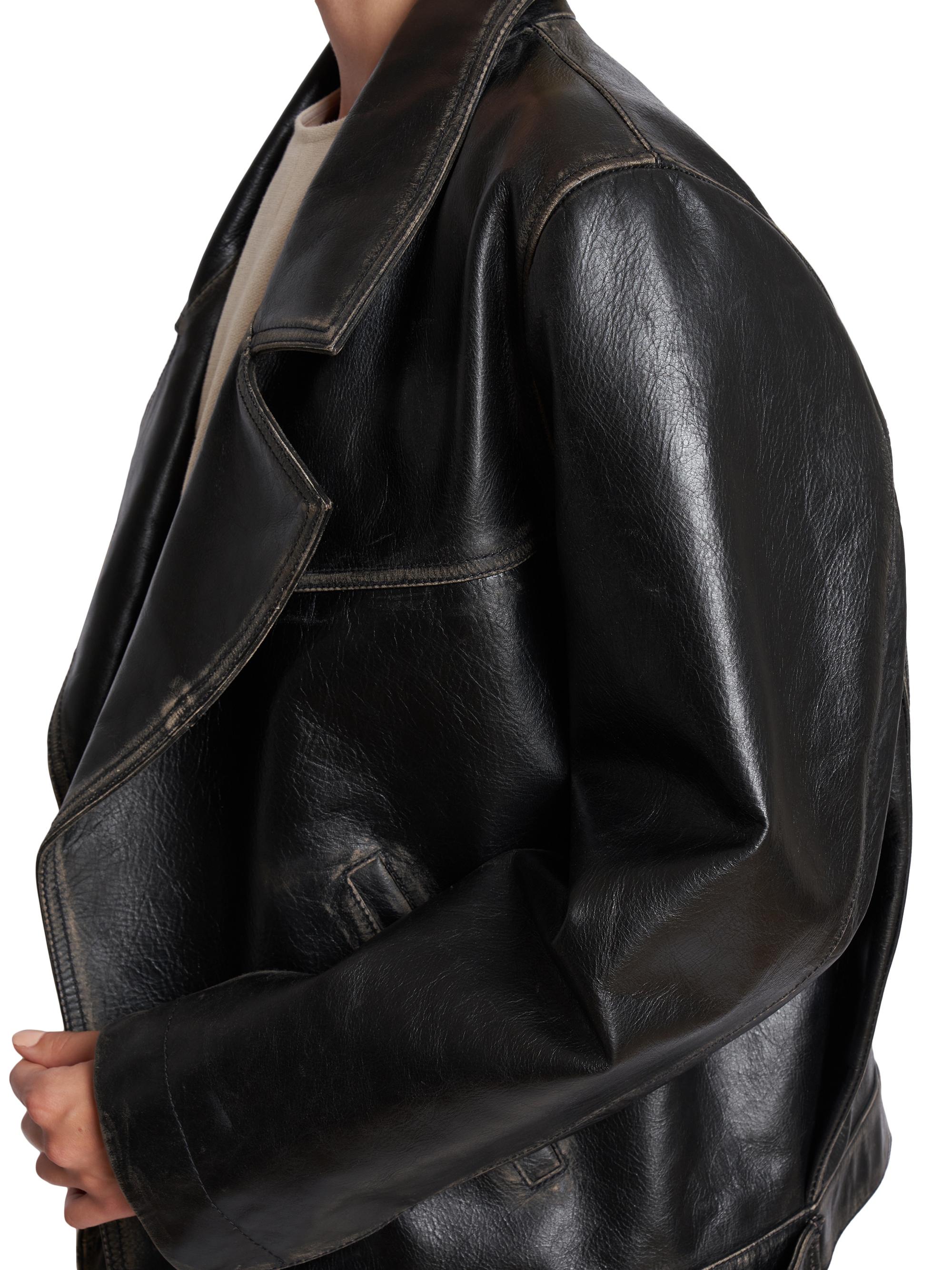 Victoria Beckham Oversized Leather Jacket | Saks Fifth Avenue