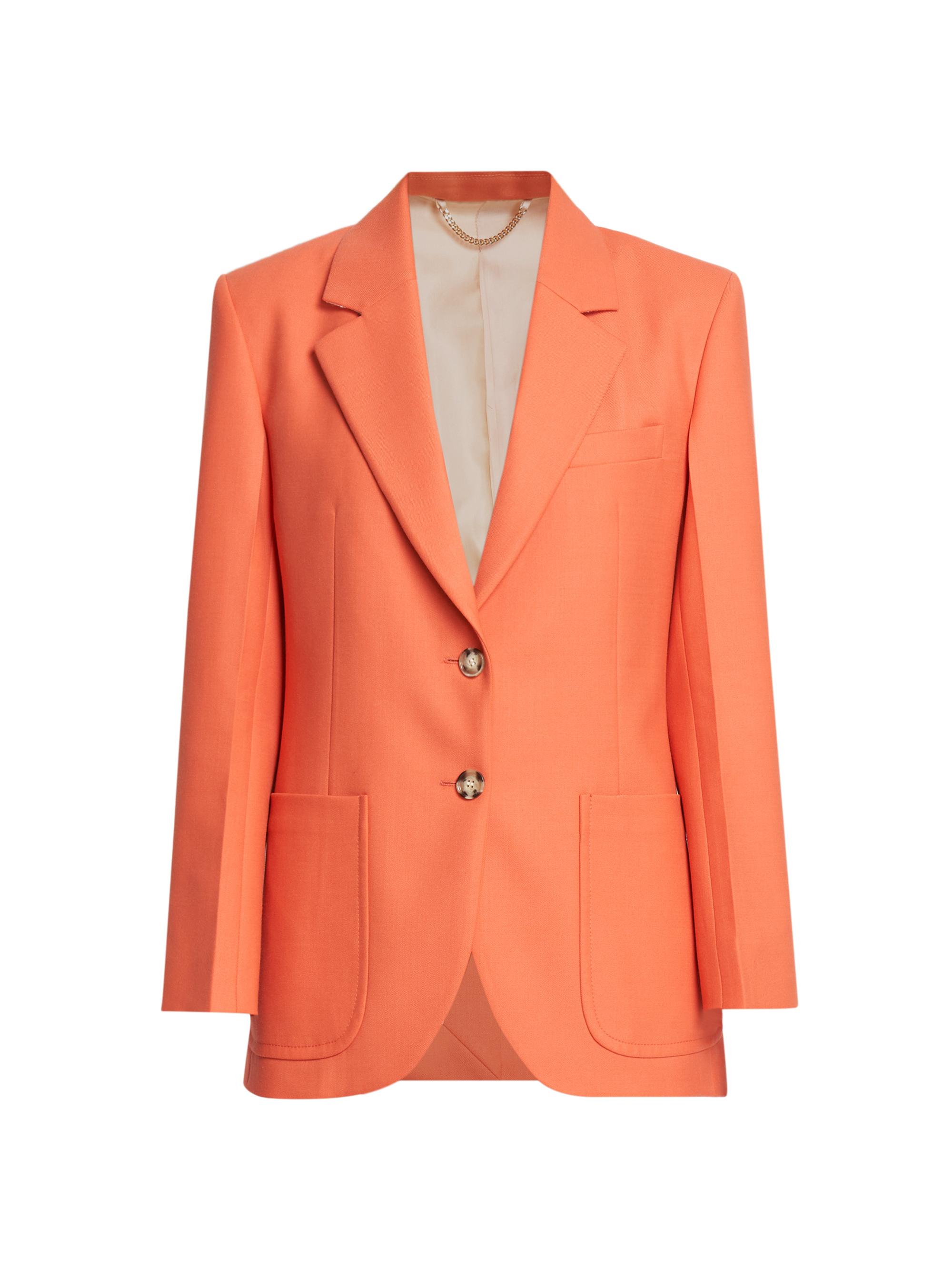 Victoria Beckham Women's Single-Breasted Wool-Blend Jacket - Papaya