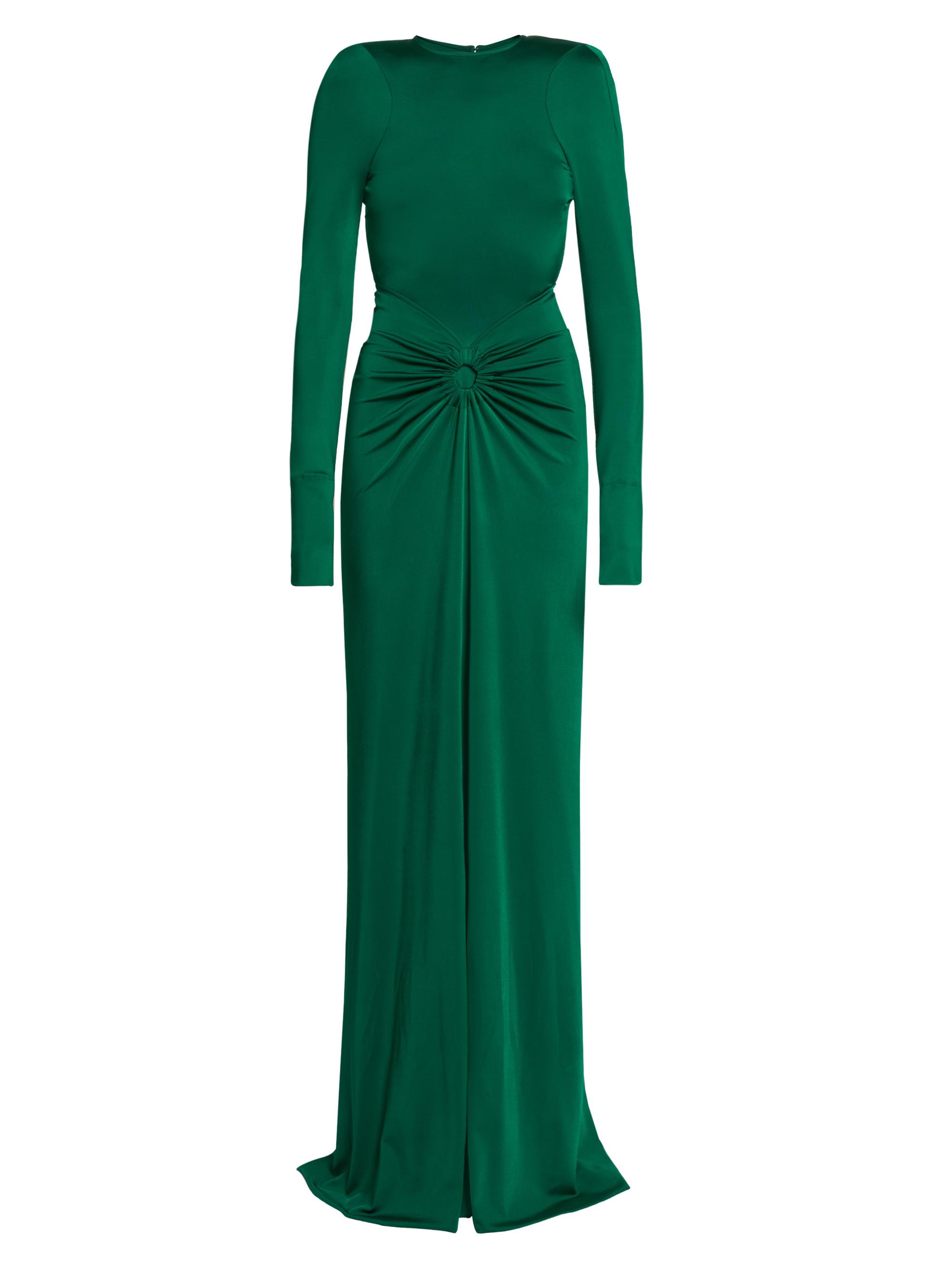 Dark Green Satin Dress Jovani 40301