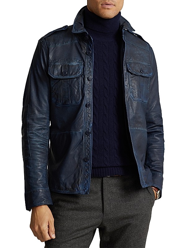 Shop Polo Ralph Lauren Leather Utility Jacket | Saks Fifth Shop Polo Ralph Lauren Leather Utility Jacket | Saks Fifth