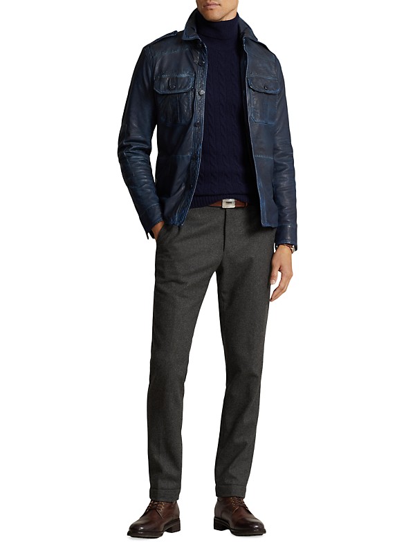 Shop Polo Ralph Lauren Leather Utility Jacket | Saks Fifth Shop Polo Ralph Lauren Leather Utility Jacket | Saks Fifth
