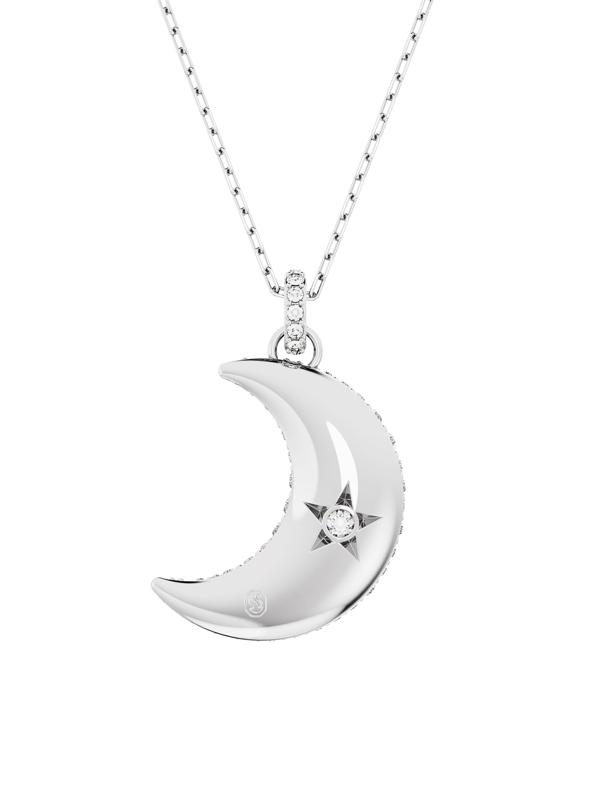 極美品　SWAROVSKI sublima LUNA 三日月ネックレス　シルバー Swarovski Sublima Rhodium-Plated & Swarovski Crystal Crescent Moon