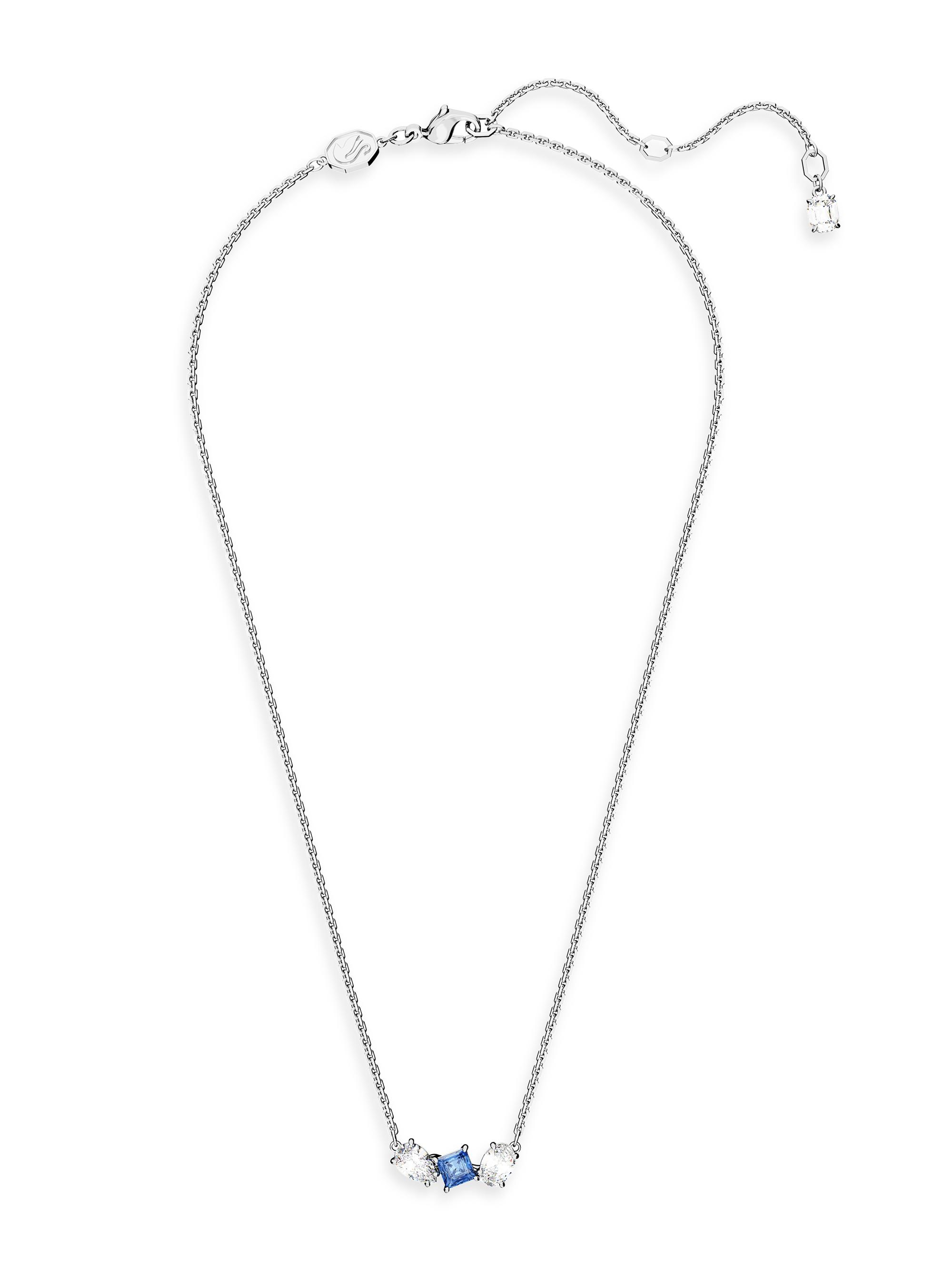 Swarovski Women's Mesmera Rhodium-Plated & Crystal Mixed Cuts Pendant Necklace - Blue