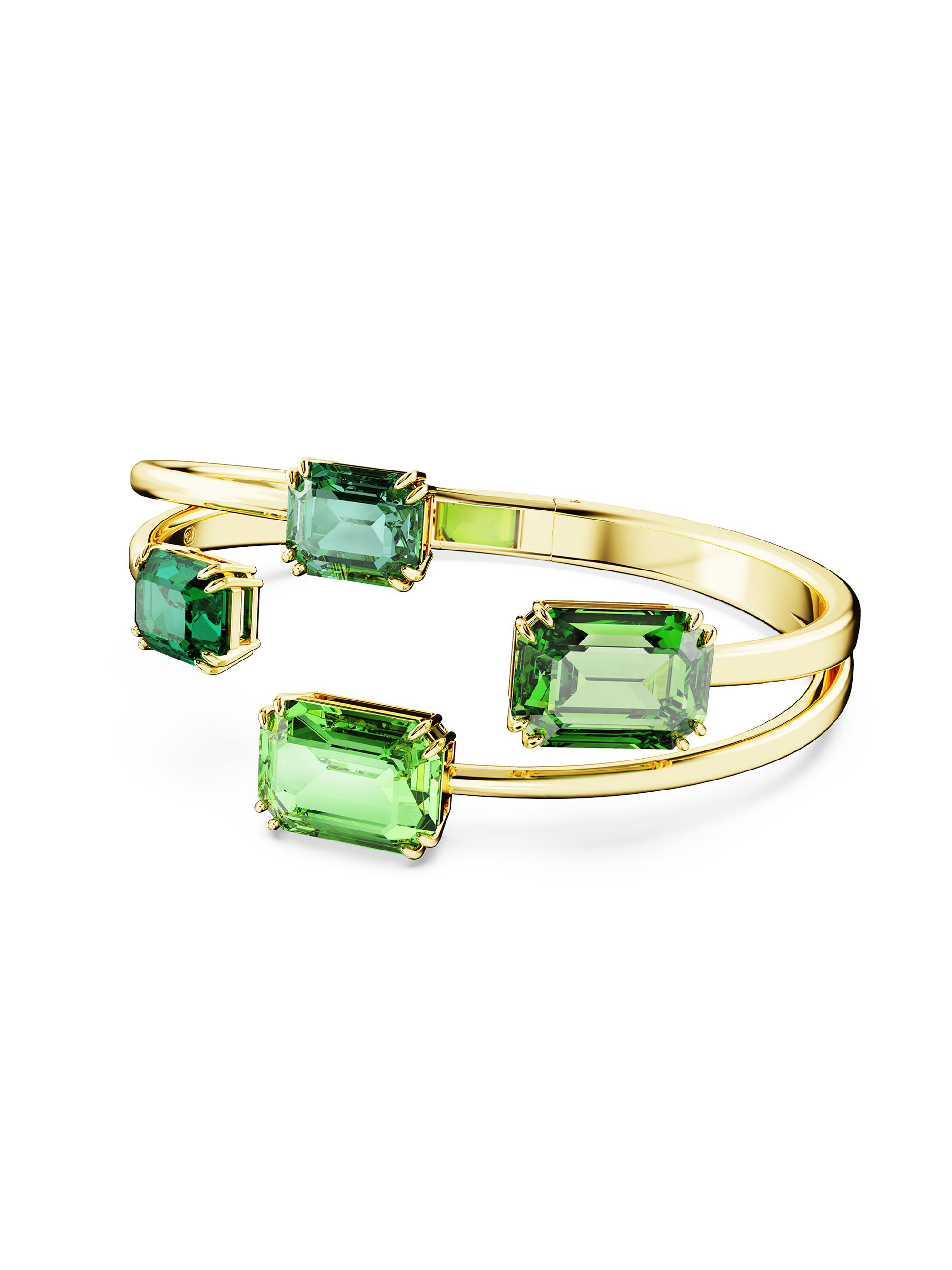 Swarovski Women's Millenia Goldtone &  Crystal Cuff - Green