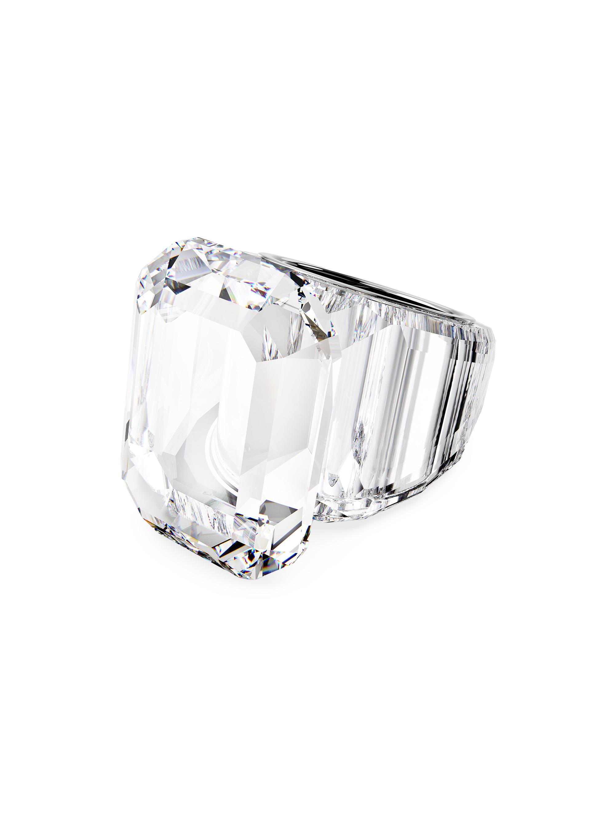 Swarovski Lucent Rhodium-Plated & Swarovski Crystal Cocktail Ring ...