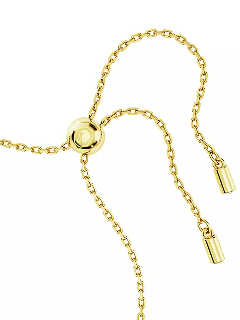 18-karat Gold-plated Black Clover Bracelet Crystal Clover 