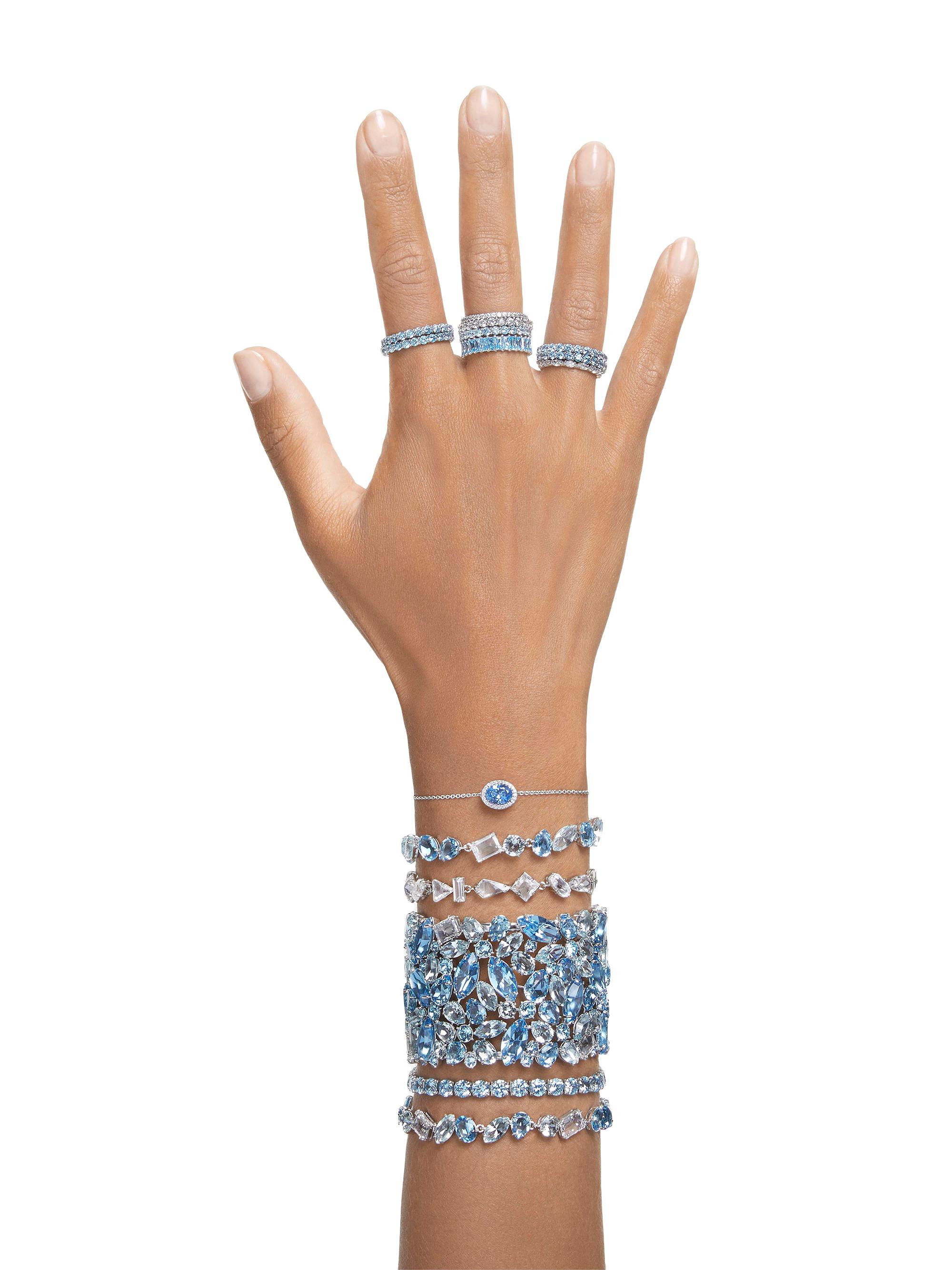 Shop Swarovski Mesmera Rhodium-Plated & Swarovski Crystal Bracelet  