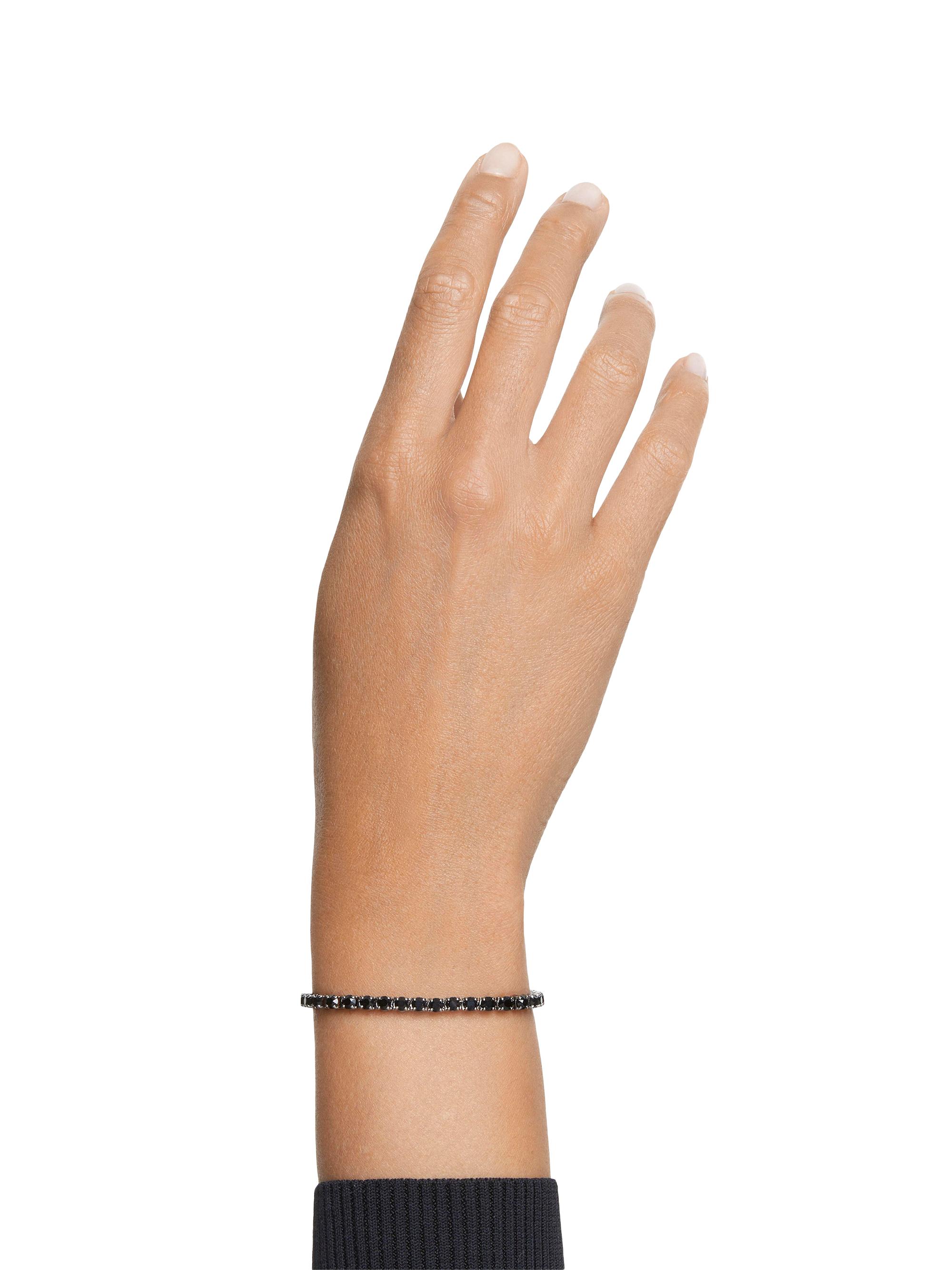 アクセサリー RU3284 Swarovski Matrix Ruthenium-Plated & Round-Cut Crystal Tennis