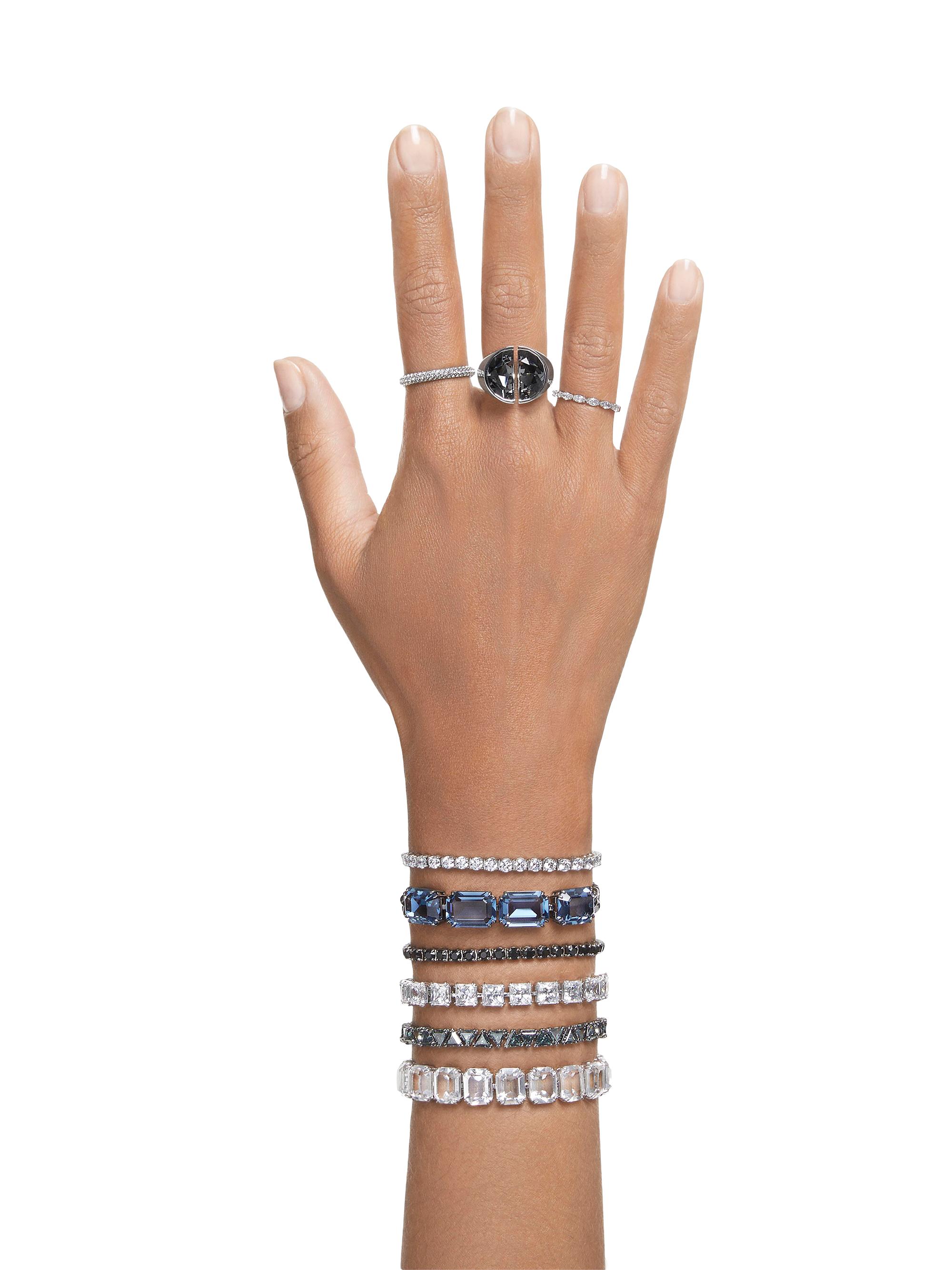 Swarovski Matrix Ruthenium-Plated & Round-Cut Crystal Tennis