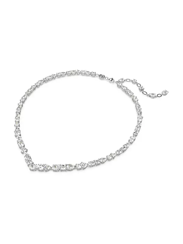 Sterling Plated Chain & Toggle Bracelet with Swarovski Crystal