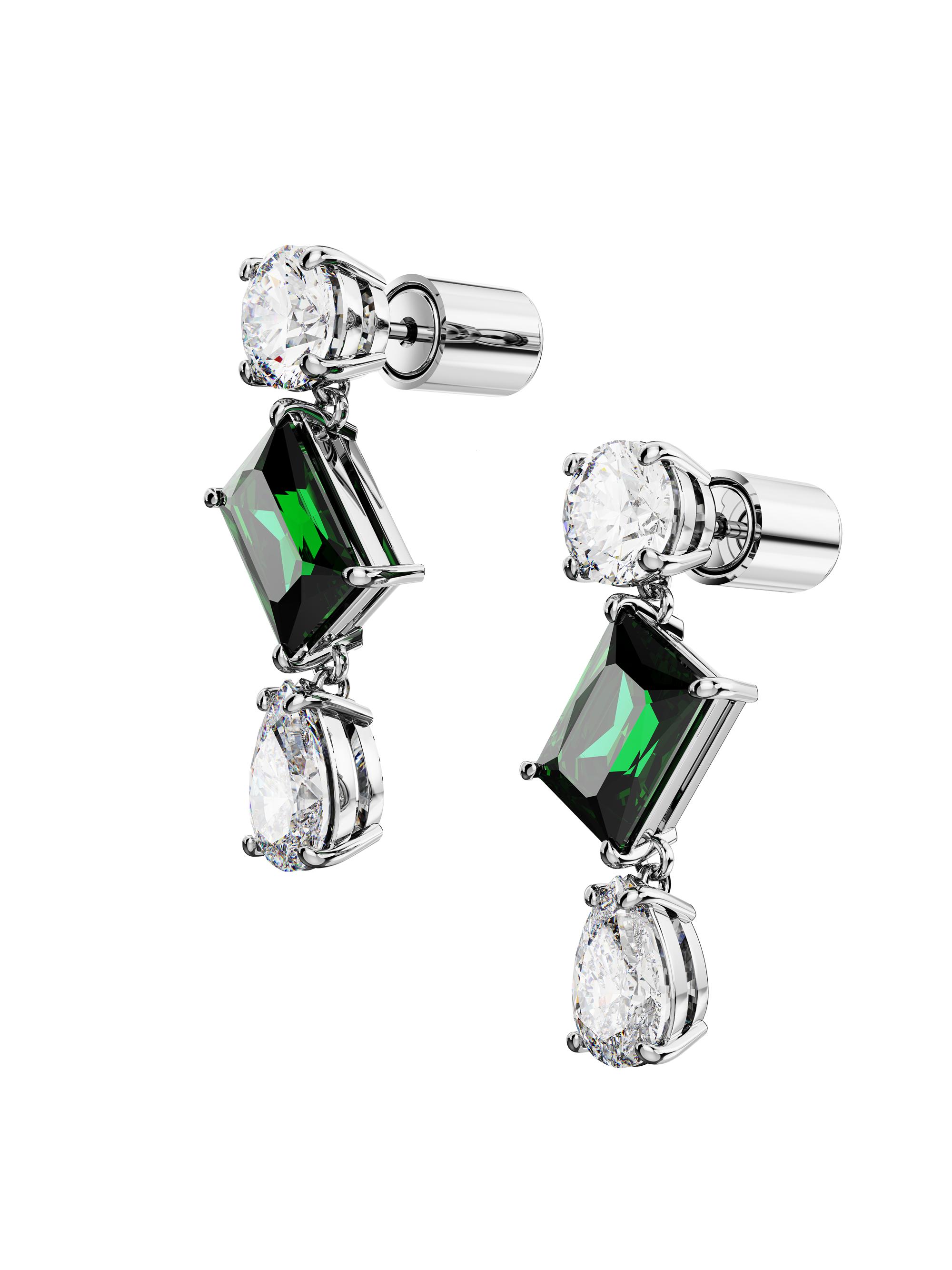 Swarovski Mesmera Rhodium-Plated & Swarovski Crystal Drop Earrings