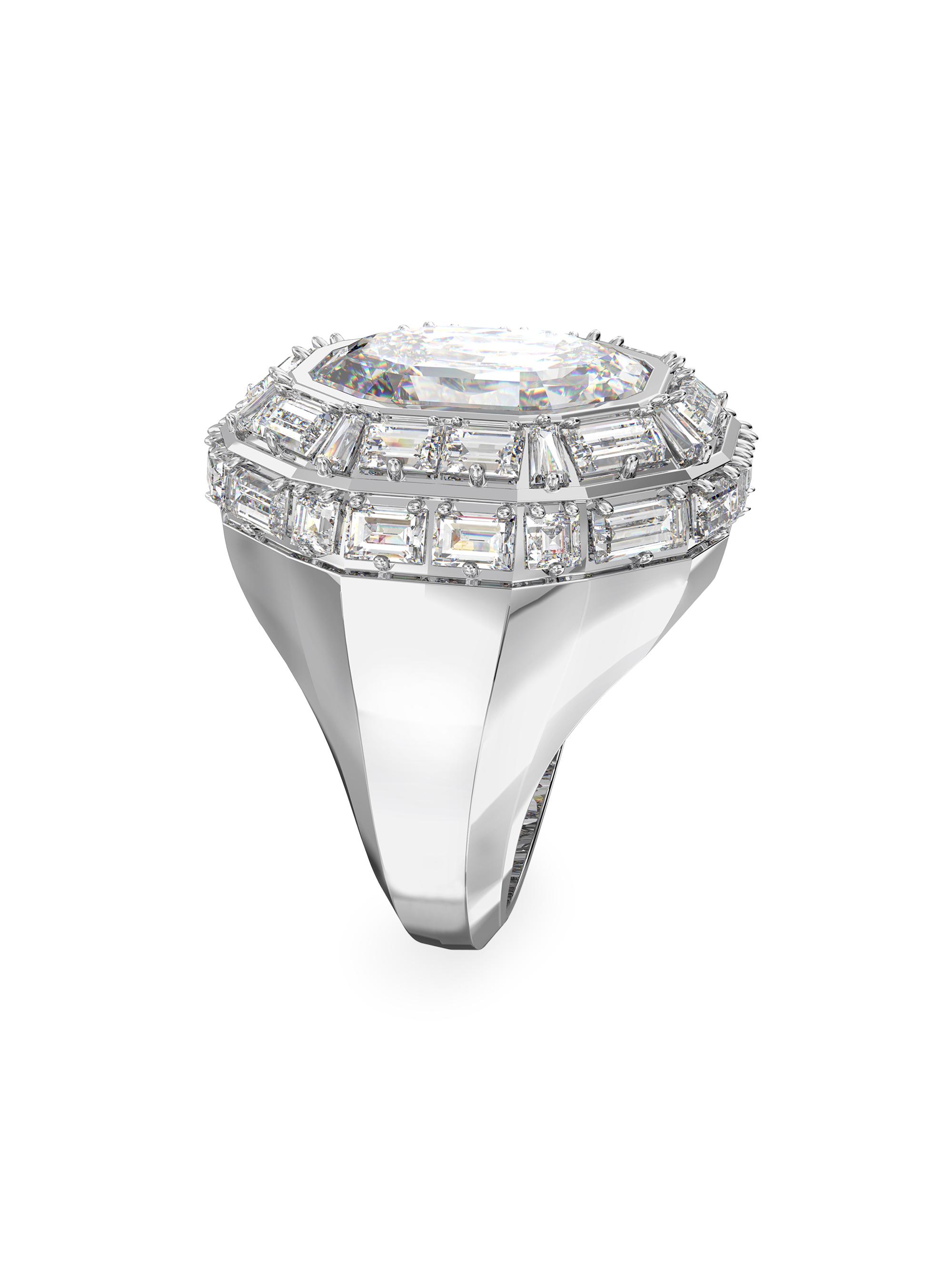 Swarovski Mesmera Rhodium-Plated & Crystal Octagon Ring | Saks
