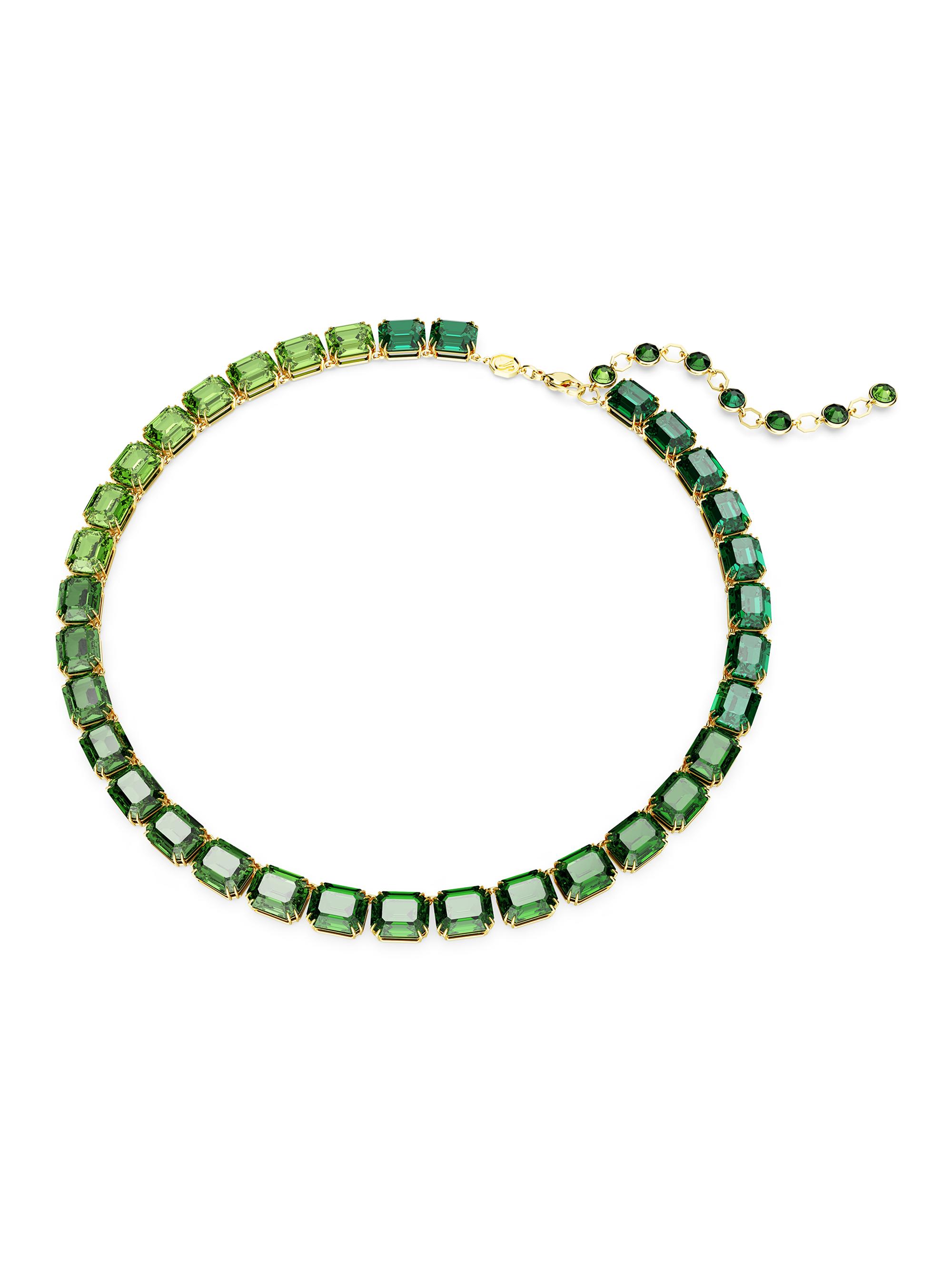 Swarovski Women's Millenia Goldtone & Gradient Crystal Octagon Necklace - Green